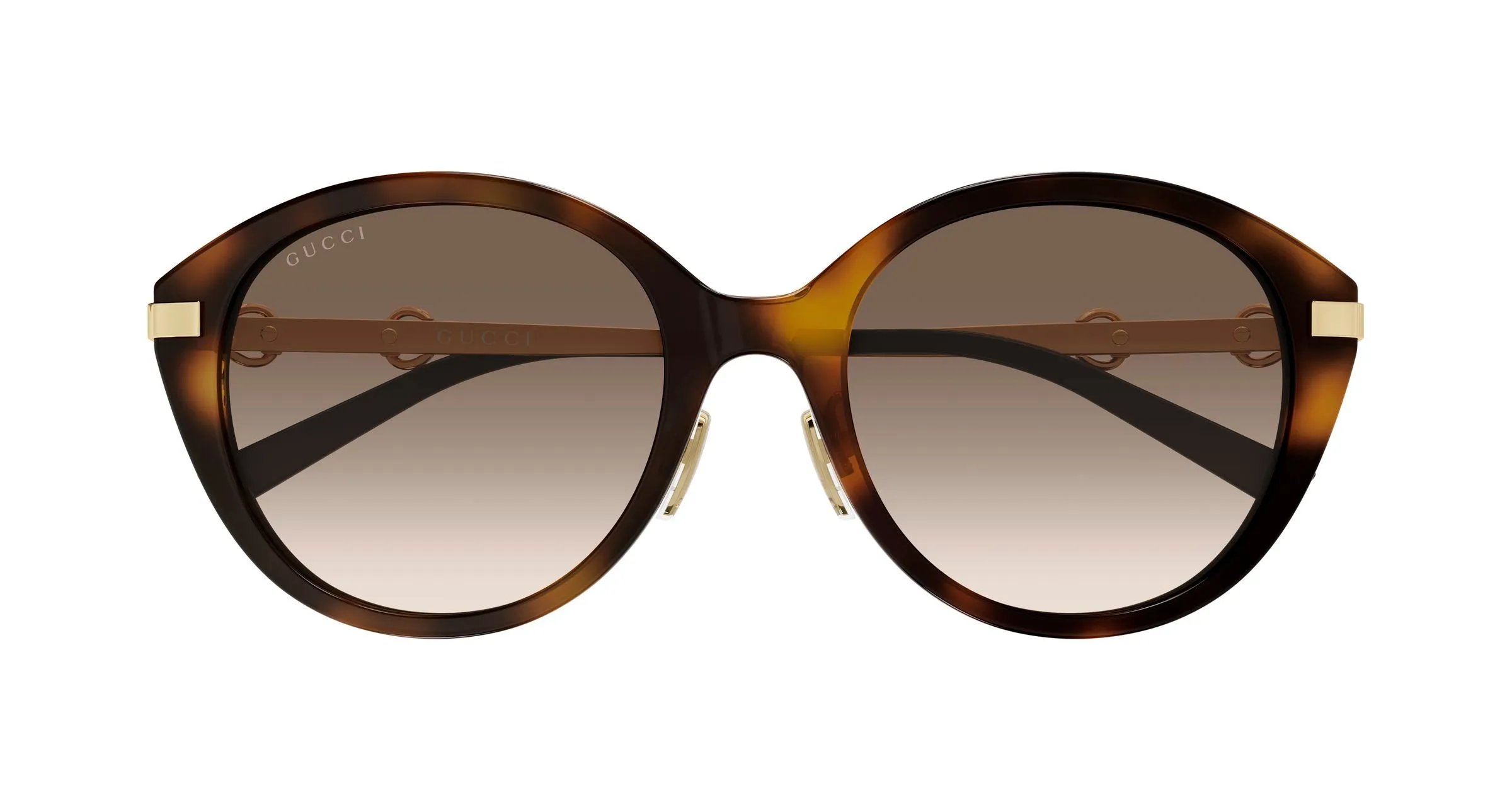 Gucci GG2056SA 002 Occhiali da sole Acetato Havana Marrone Cat Eye Sfumato - immagine 2