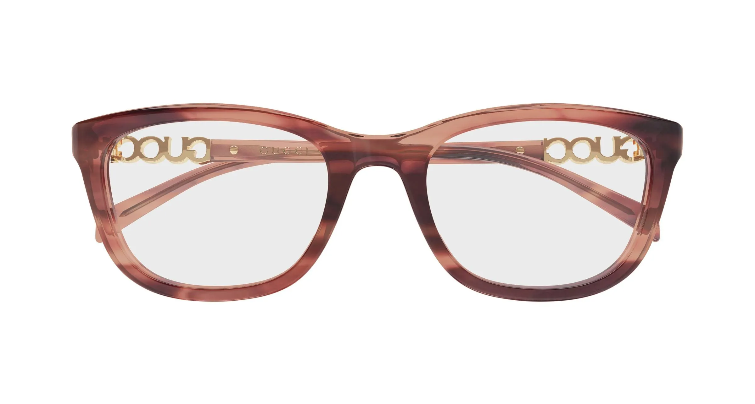 Gucci GG2035OA 003 Montature da vista Acetato Havana Trasparente Squadrata - immagine 2