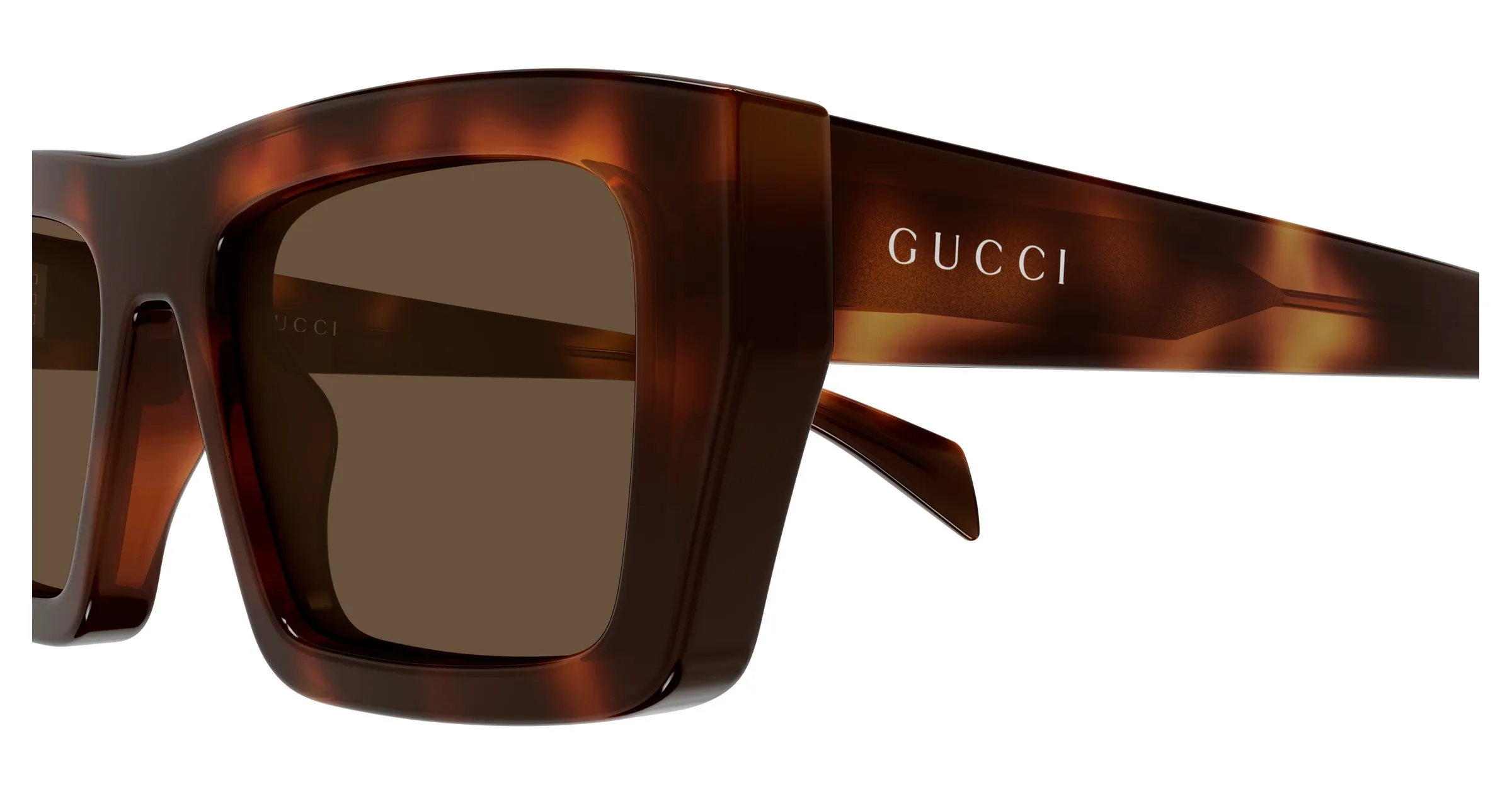 Gucci GG2020S 002 Occhiali da sole Acetato Havana Marrone Squadrata - immagine 3