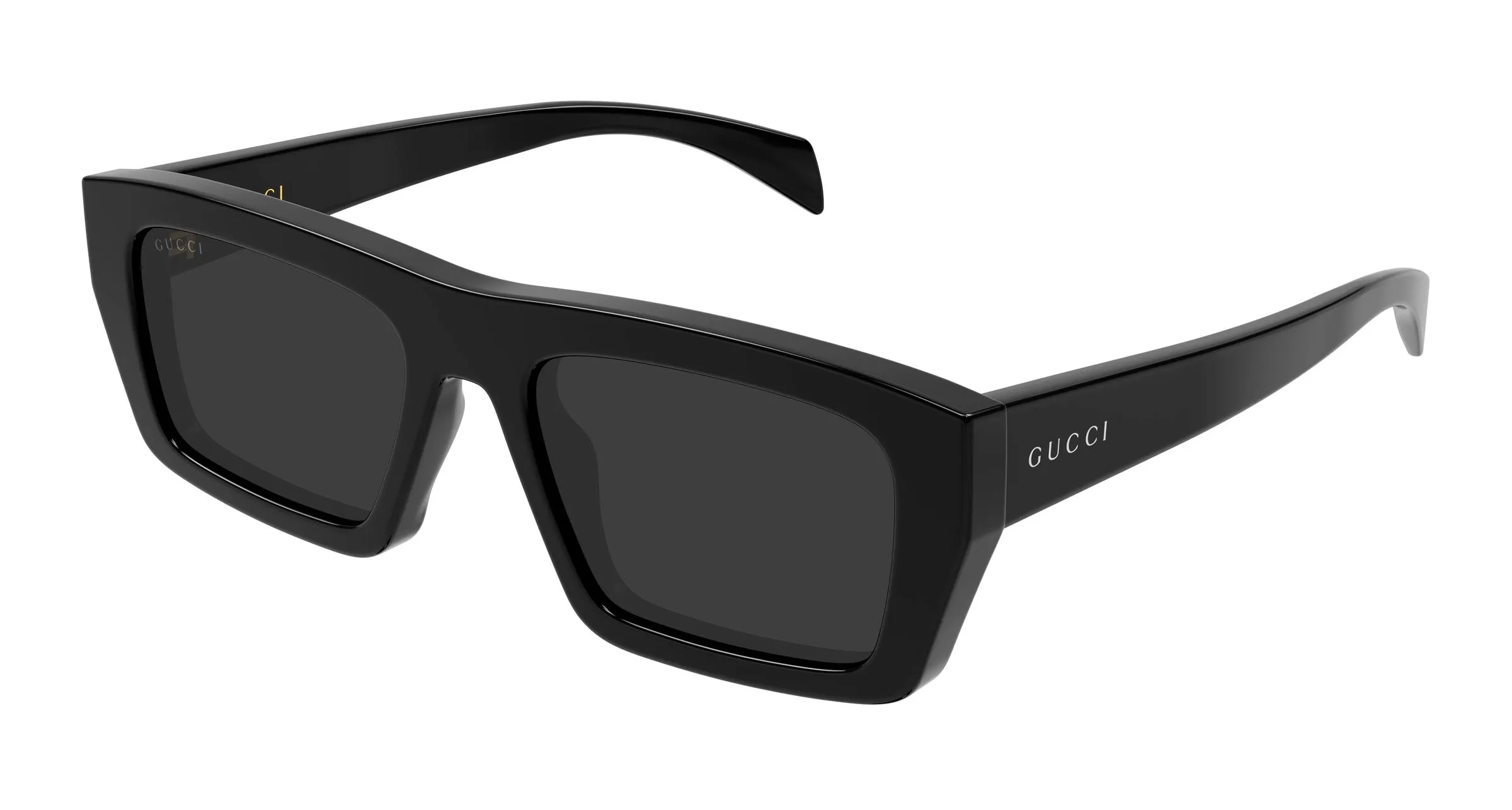 Gucci GG2020S 001 Occhiali da sole Acetato Nero Grigio Squadrata - immagine 1