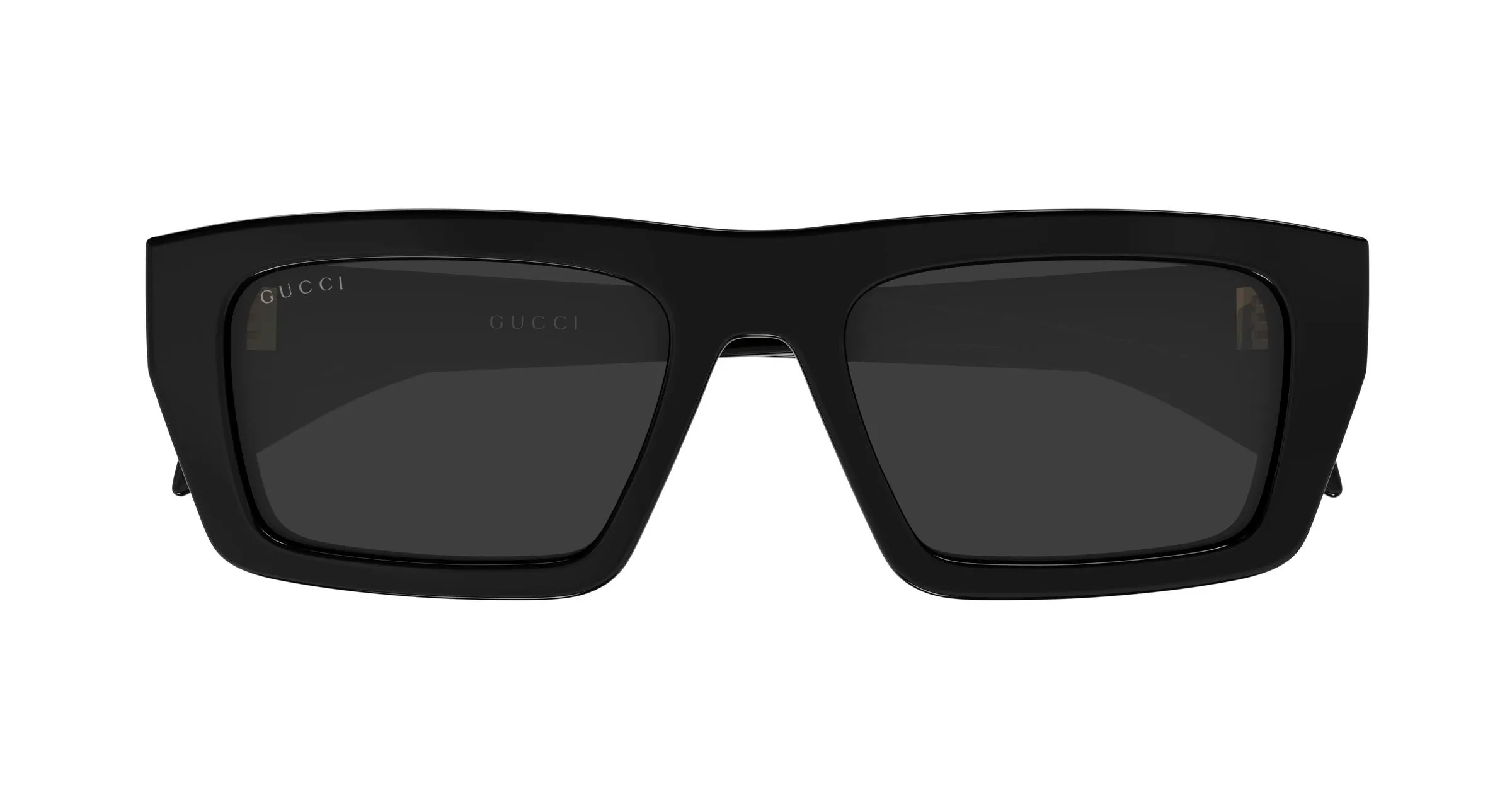 Gucci GG2020S 001 Occhiali da sole Acetato Nero Grigio Squadrata - immagine 2