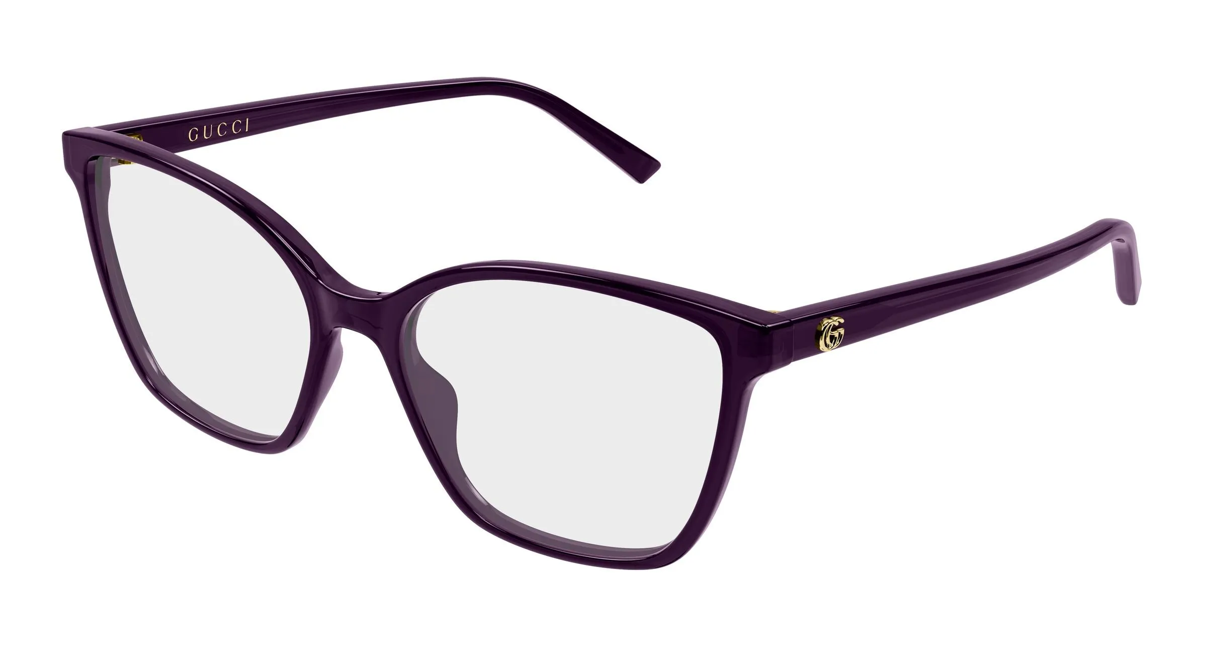 Gucci GG1995O 011 Montature da vista Acetato Viola Trasparente Cat Eye - immagine 1