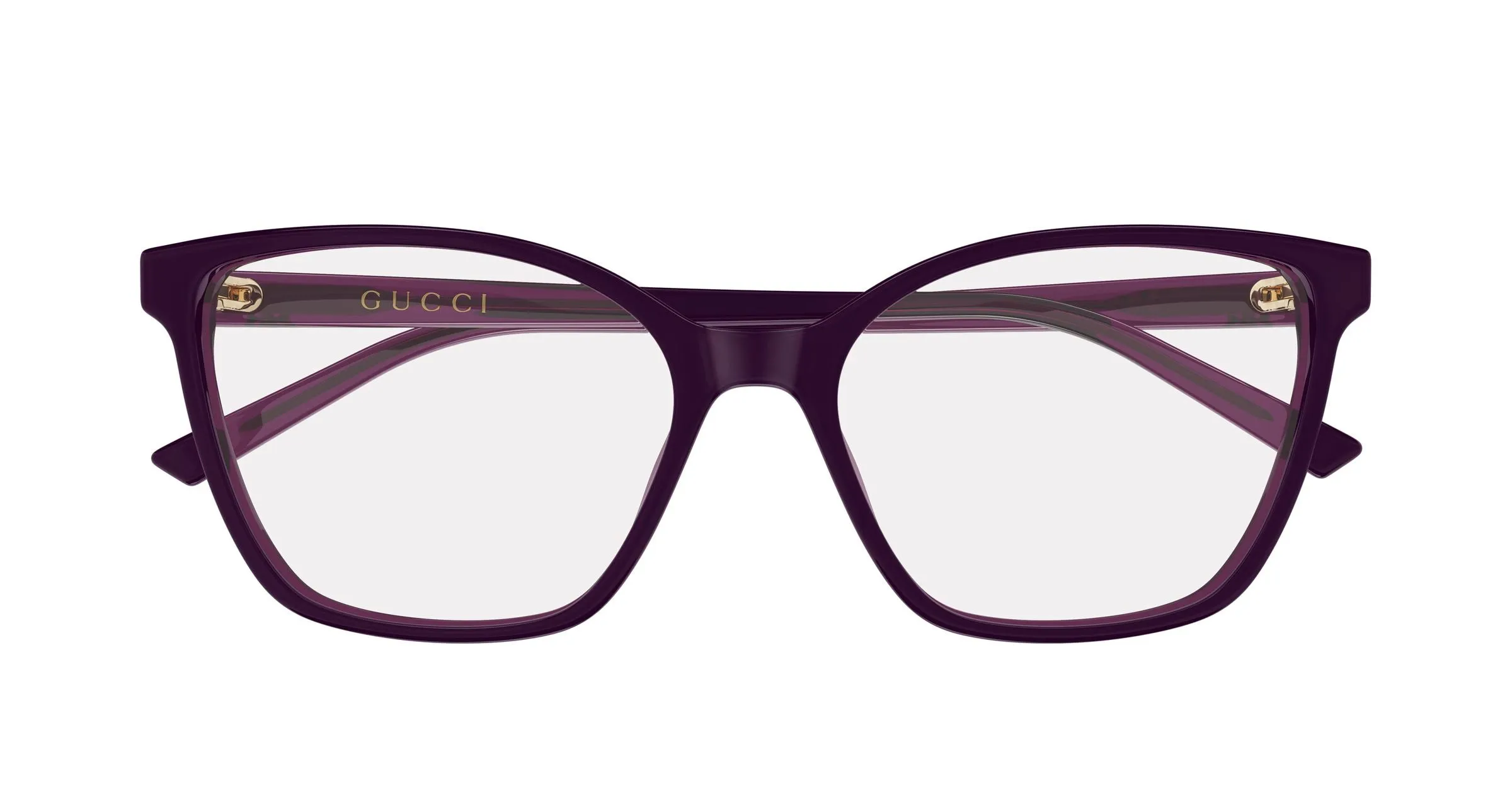Gucci GG1995O 011 Montature da vista Acetato Viola Trasparente Cat Eye - immagine 2