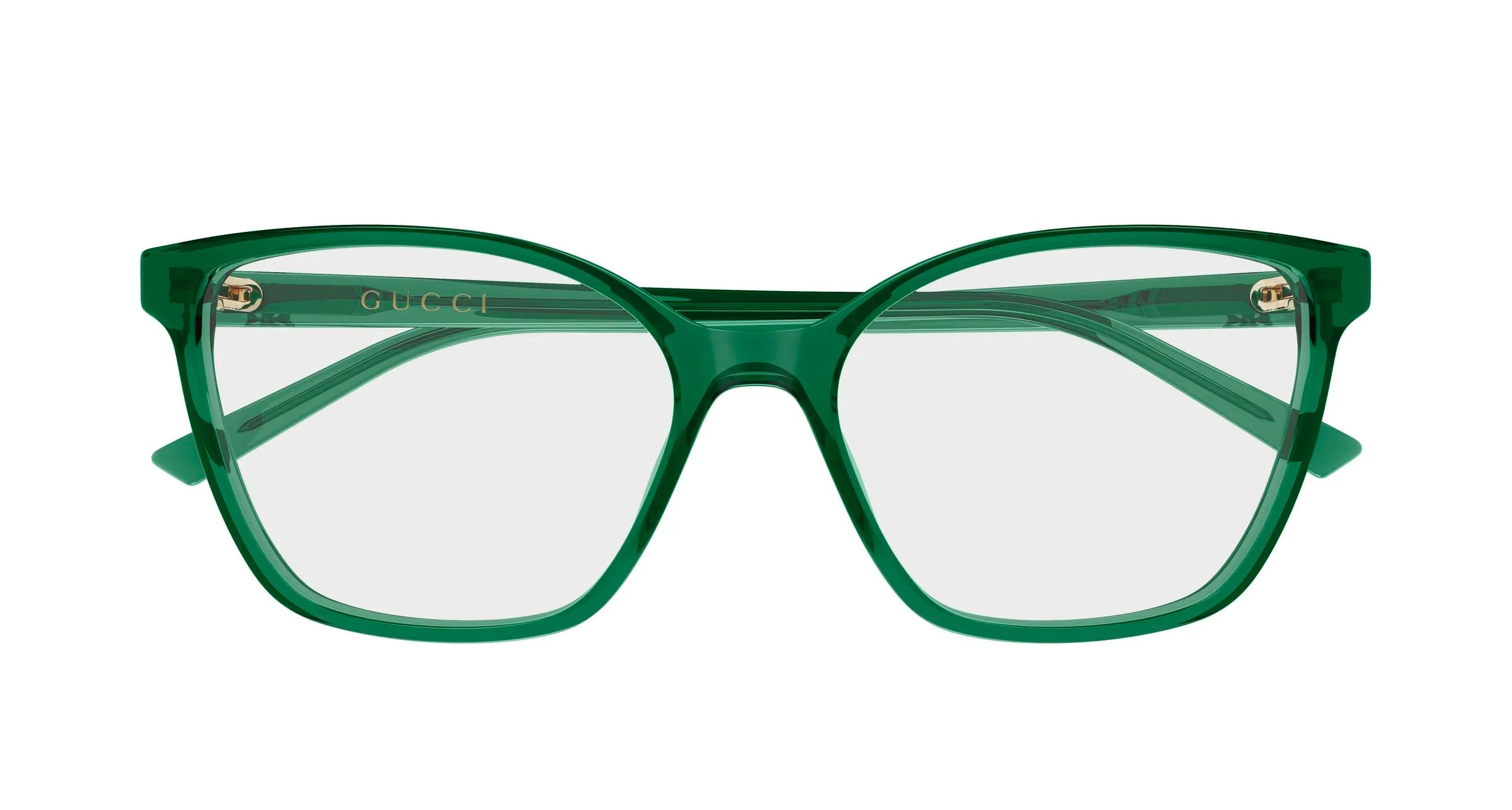 Gucci GG1995O 010 Montature da vista Acetato Verde Trasparente Cat Eye - immagine 2