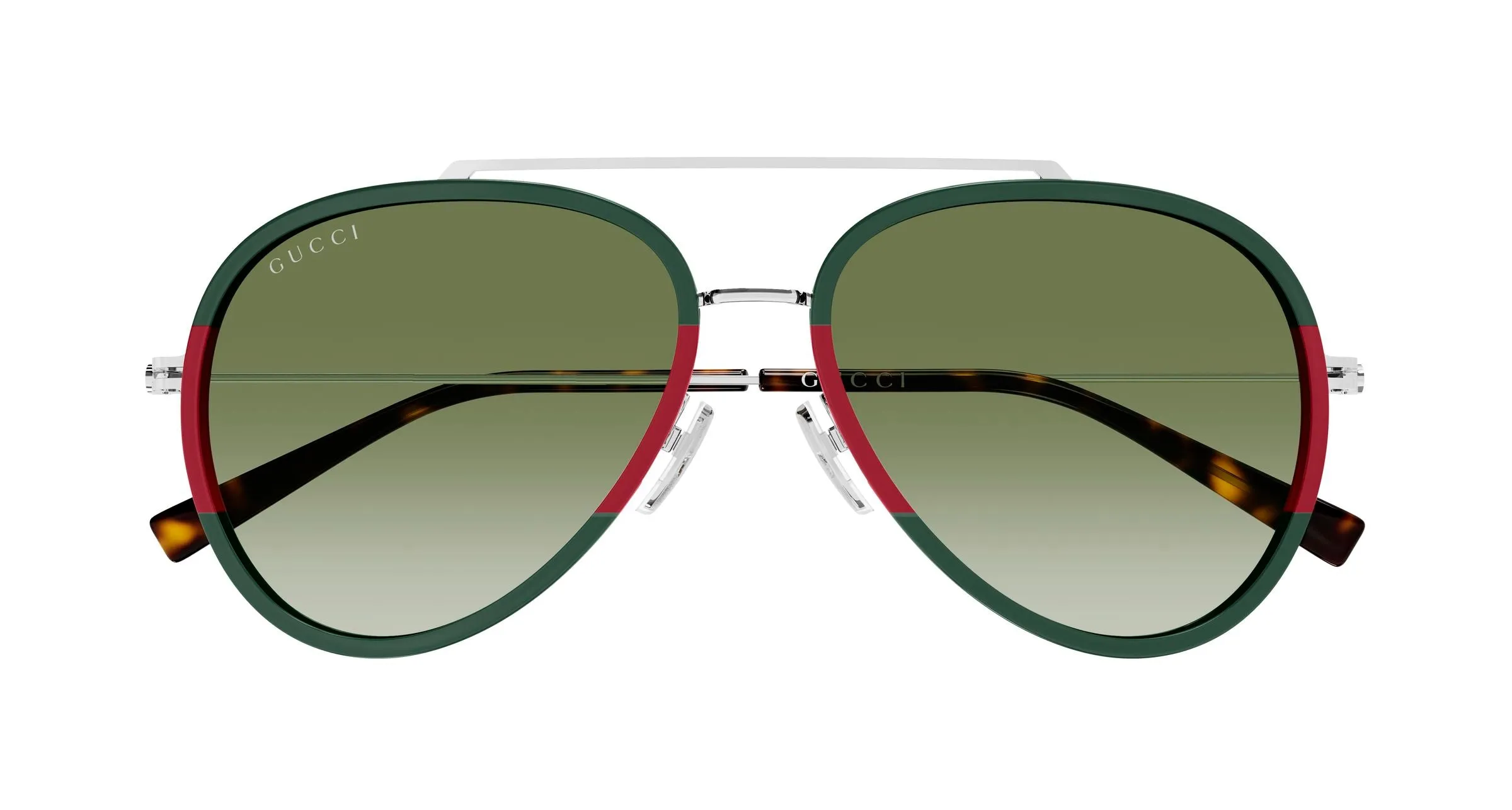Gucci GG1981S 007 Occhiali da sole Iniettato Verde Verde Pilot Sfumato - immagine 2