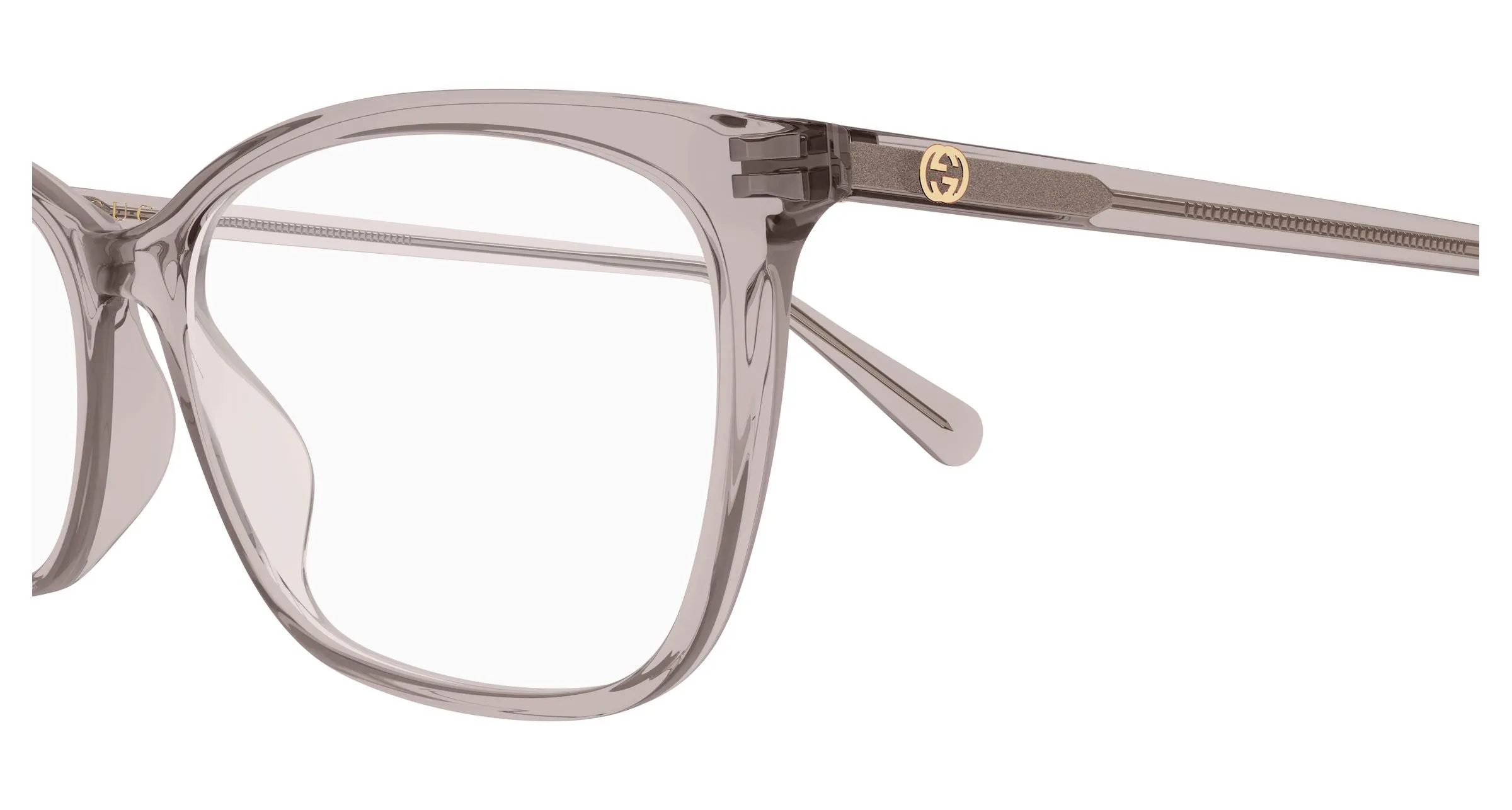 Gucci GG1930O 010 Montature da vista Acetato Grigio Trasparente Squadrata - immagine 3