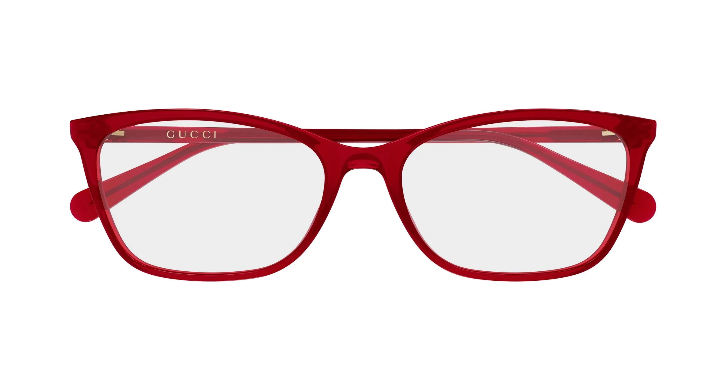 Gucci GG1930O 009 Montature da vista Acetato Rosso Trasparente Squadrata - immagine 2