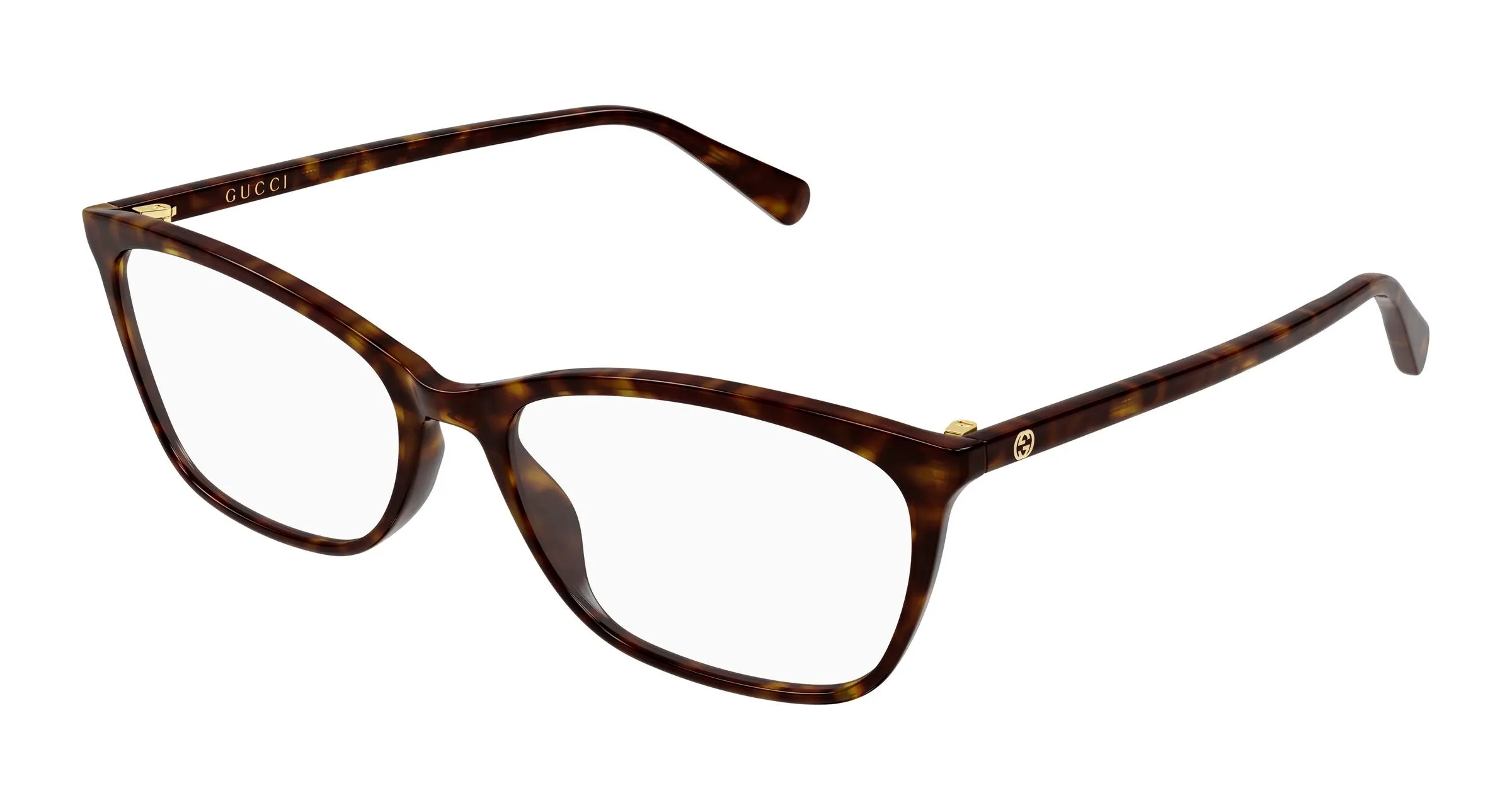 Gucci GG1930O 008 Montature da vista Acetato Havana Trasparente Squadrata - immagine 1