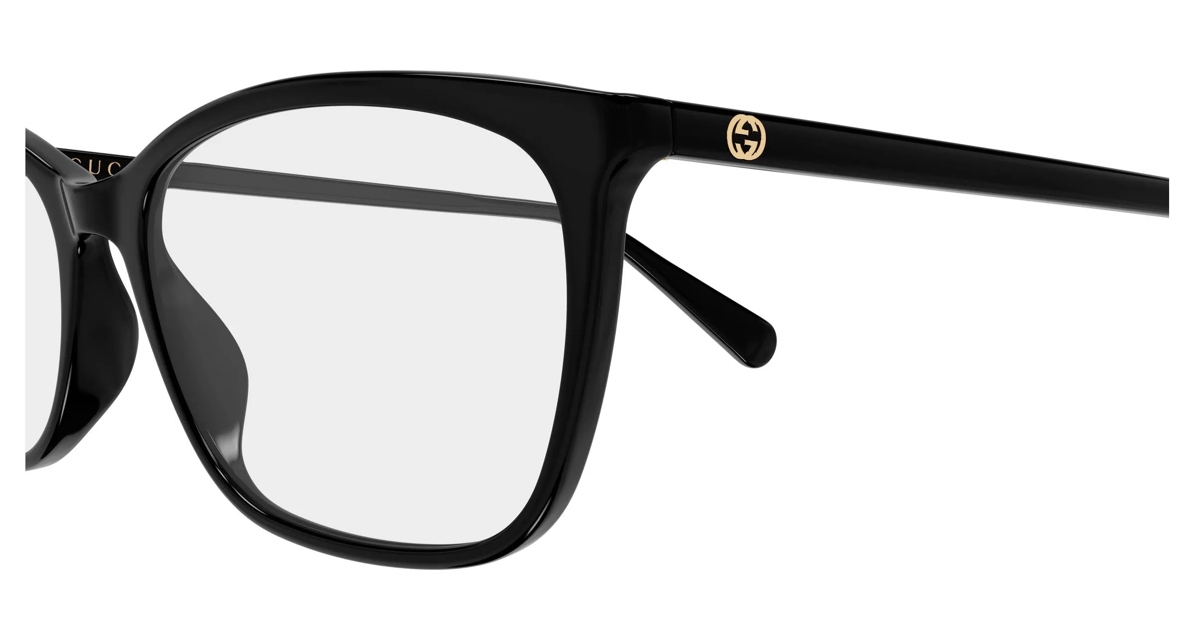 Gucci GG1930O 007 Montature da vista Acetato Nero Trasparente Squadrata - immagine 3