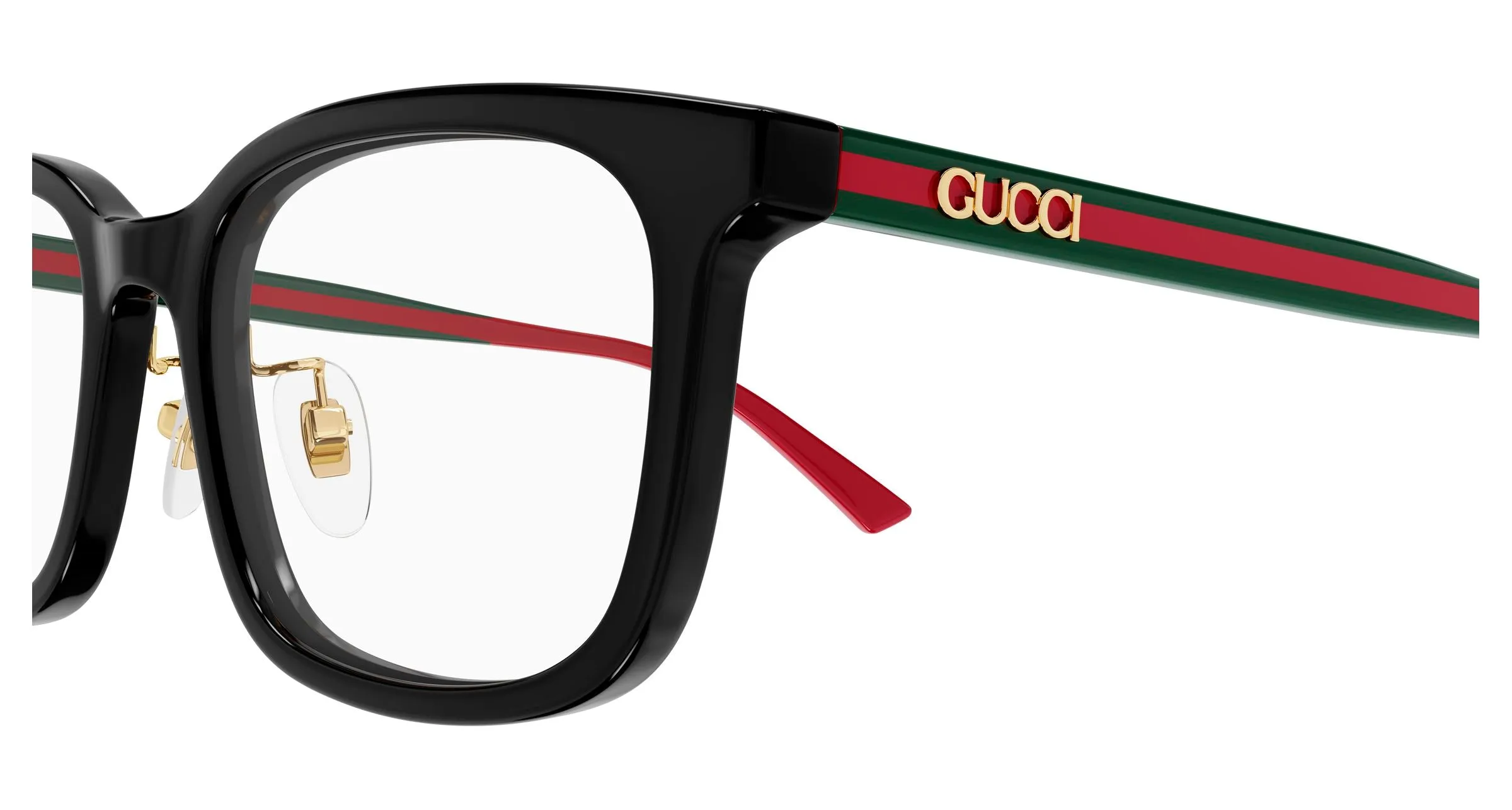 Gucci GG1873OK 007 Montature da vista Acetato Nero Trasparente Squadrata - immagine 3