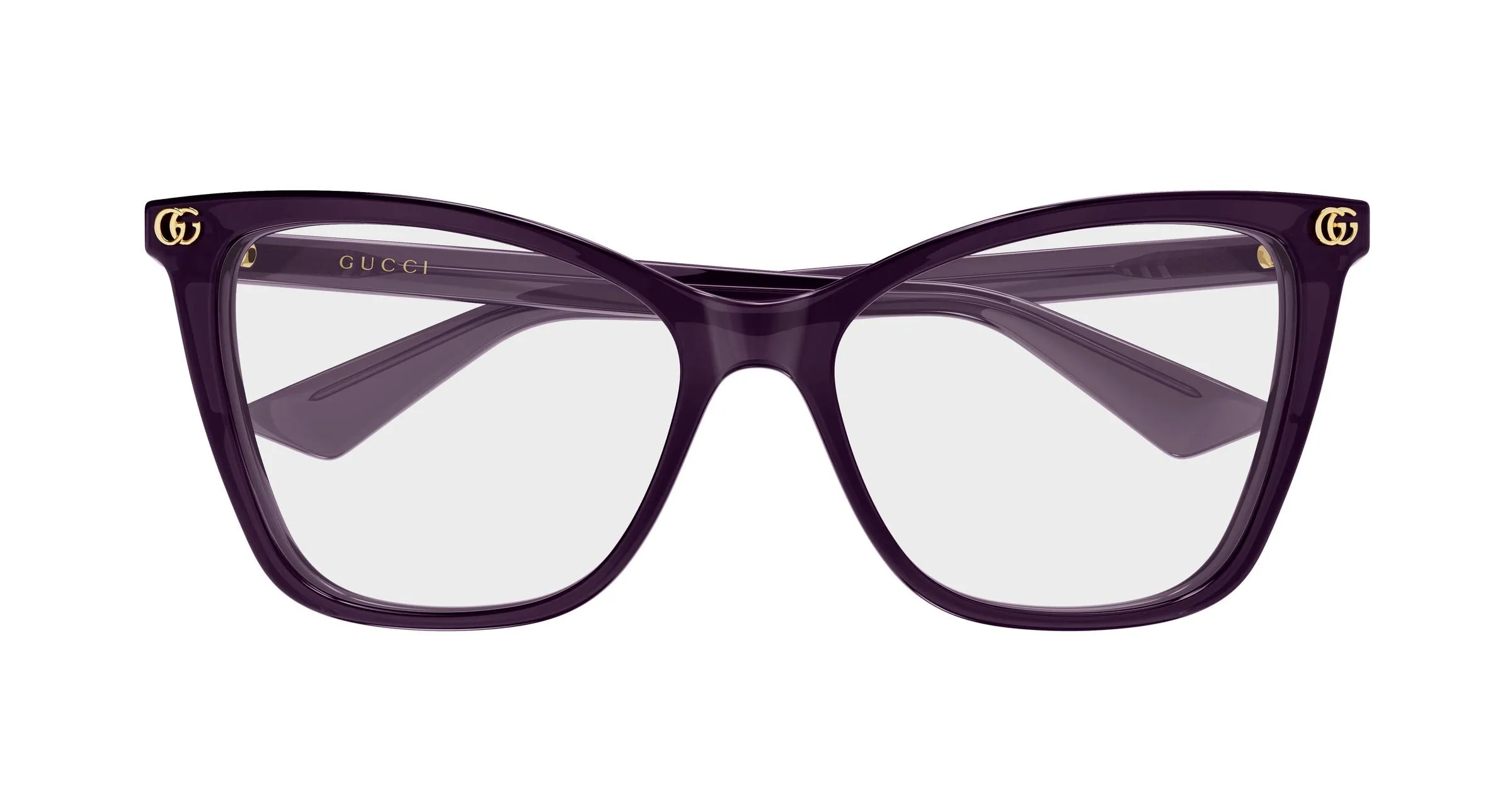 Gucci GG1817O 007 Montature da vista Acetato Viola Trasparente Cat Eye - immagine 2