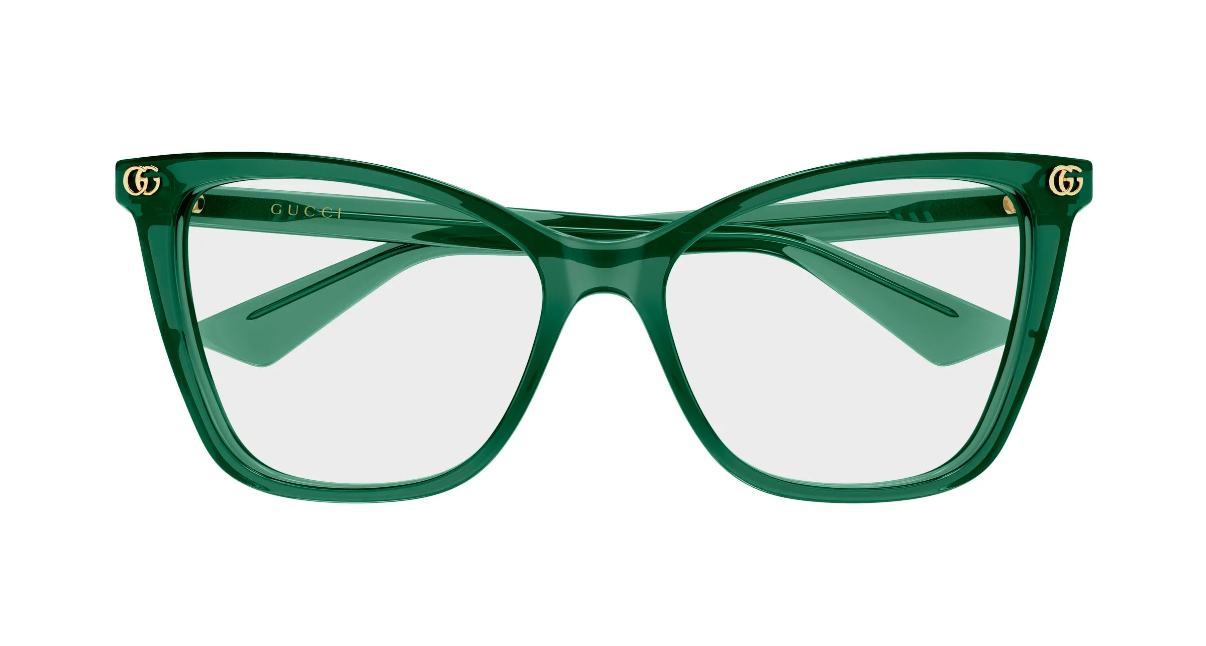 Gucci GG1817O 006 Montature da vista Acetato Verde Trasparente Cat Eye - immagine 2