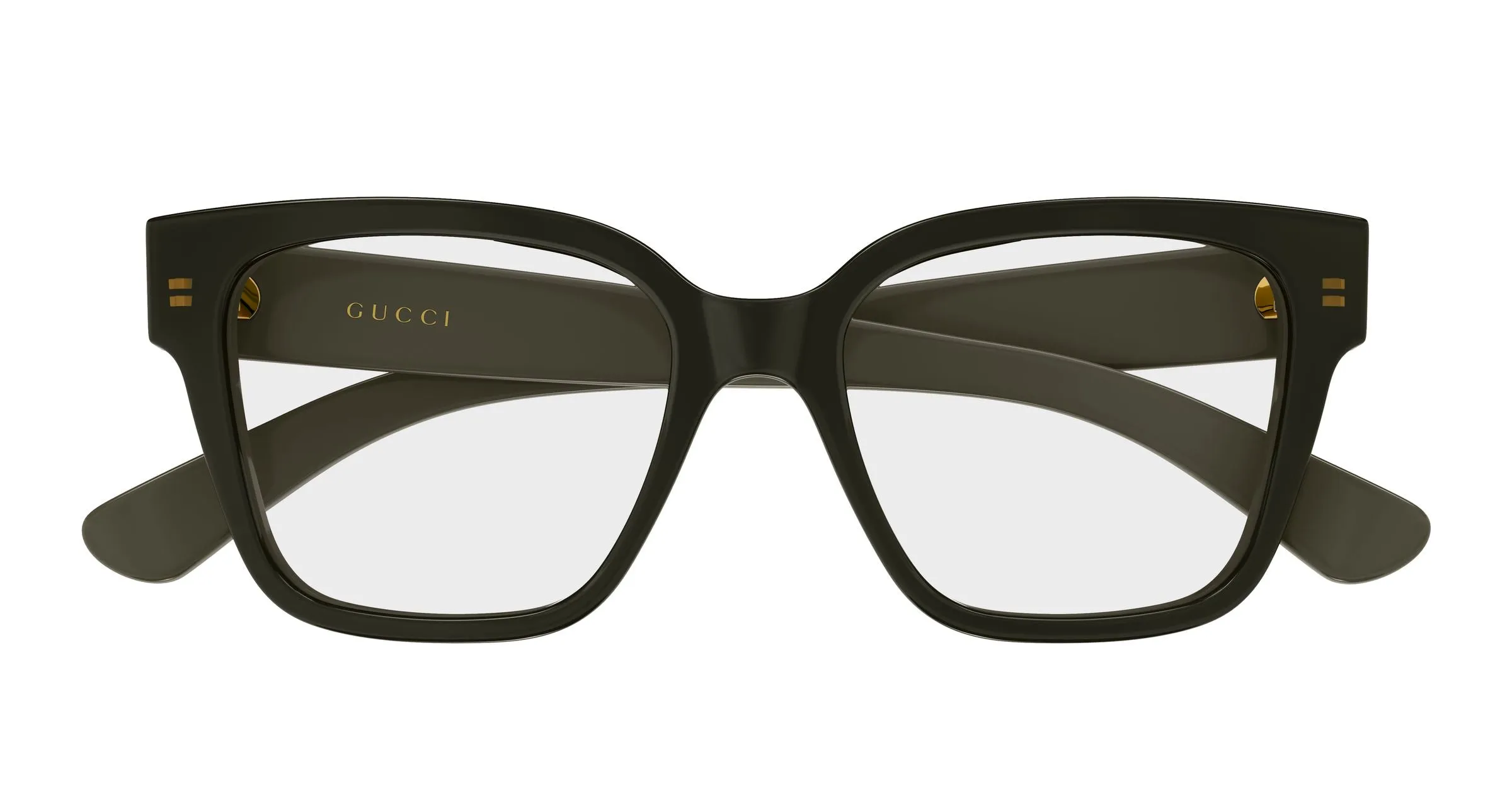 Gucci GG1791O 014 Montature da vista Acetato Marrone Trasparente Squadrata - immagine 2