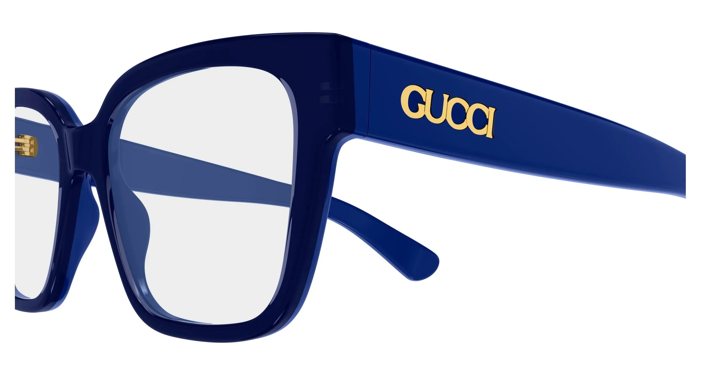 Gucci GG1791O 013 Montature da vista Acetato Blu Trasparente Squadrata - immagine 3