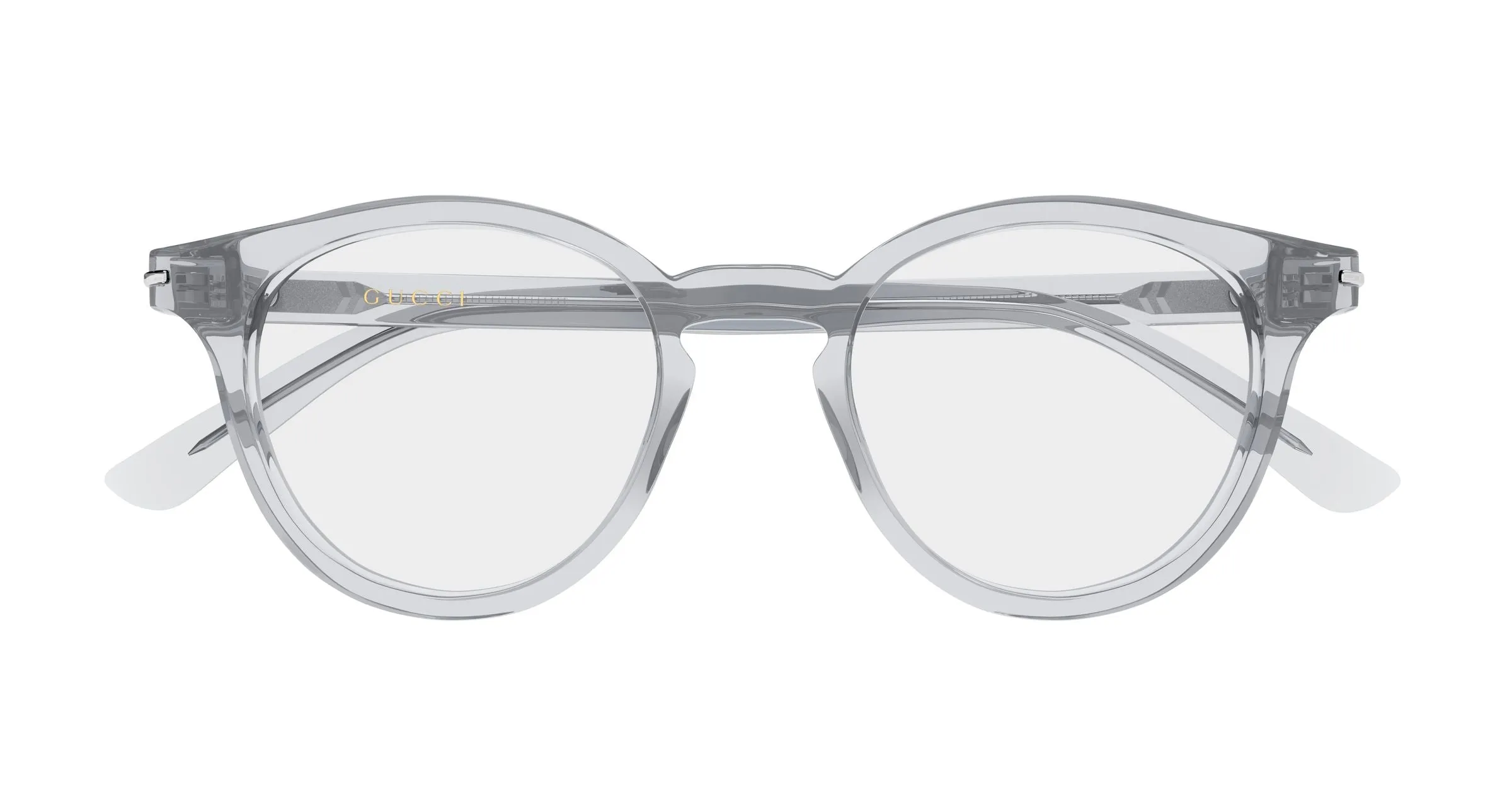Gucci GG1727O 006 Montature da vista Acetato Grigio Trasparente Rotonda - immagine 2