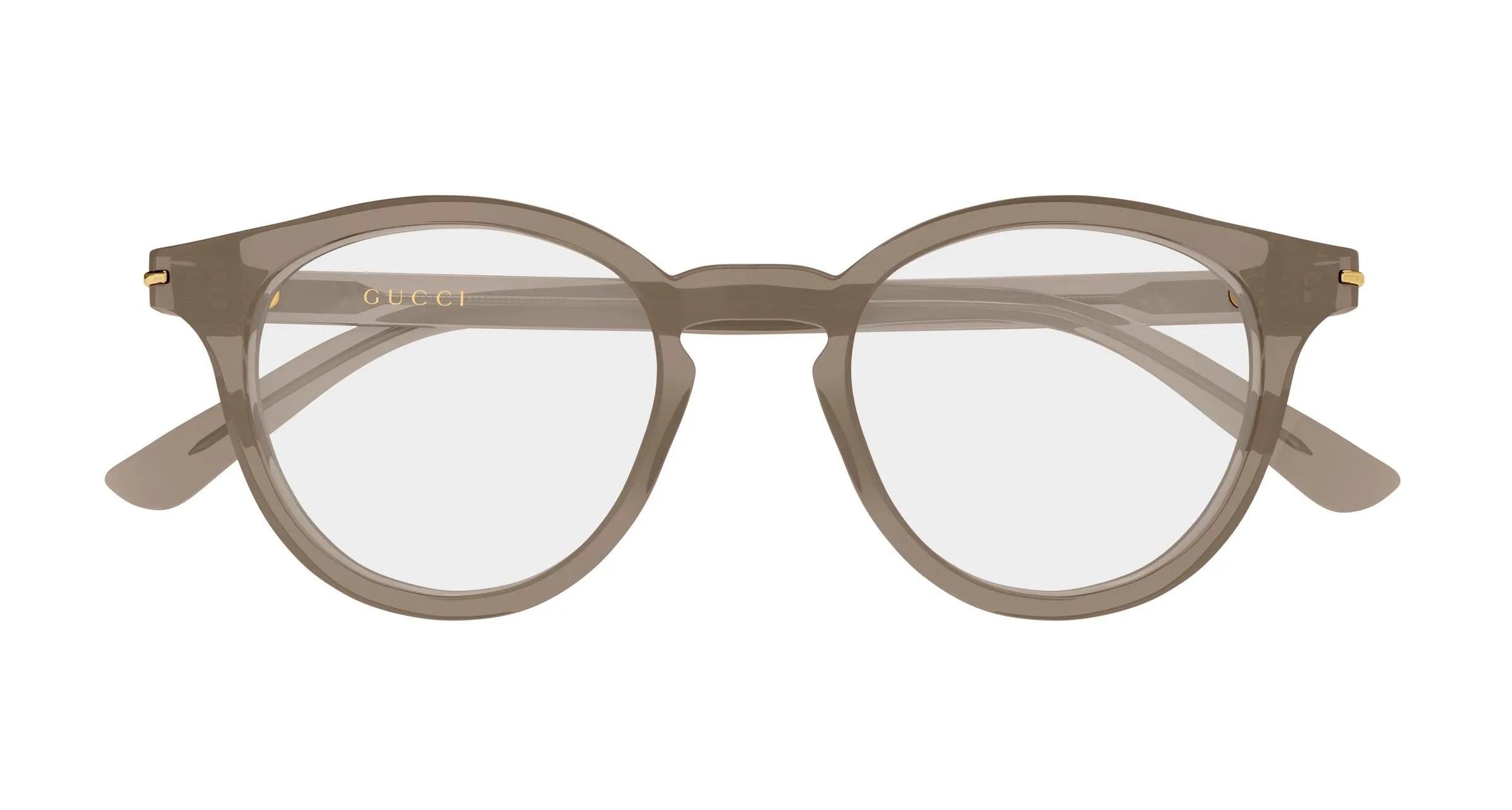 Gucci GG1727O 005 Montature da vista Acetato Marrone Trasparente Rotonda - immagine 2