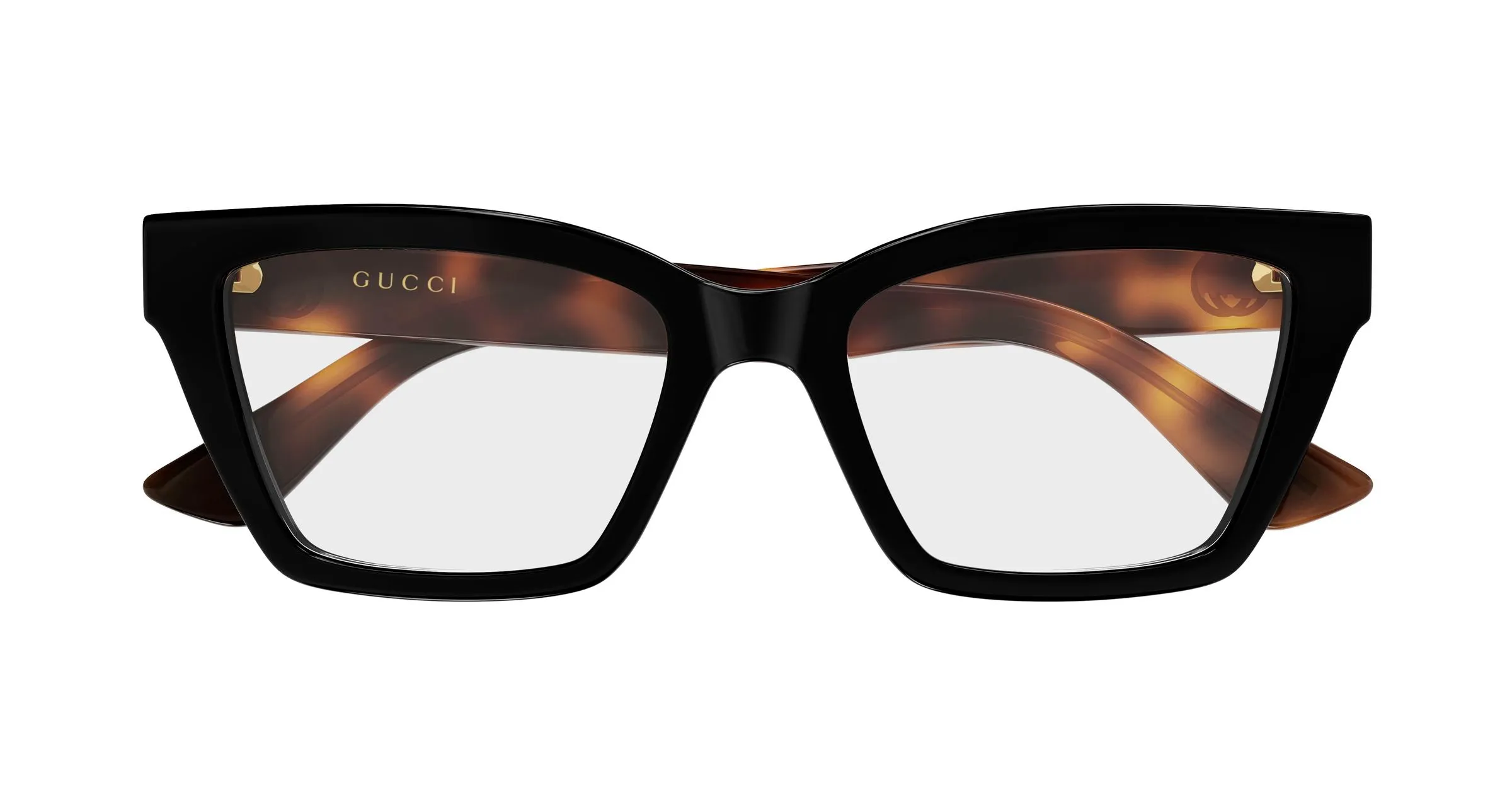 Gucci GG1715O 021 Montature da vista Iniettato Nero Trasparente Cat Eye - immagine 2