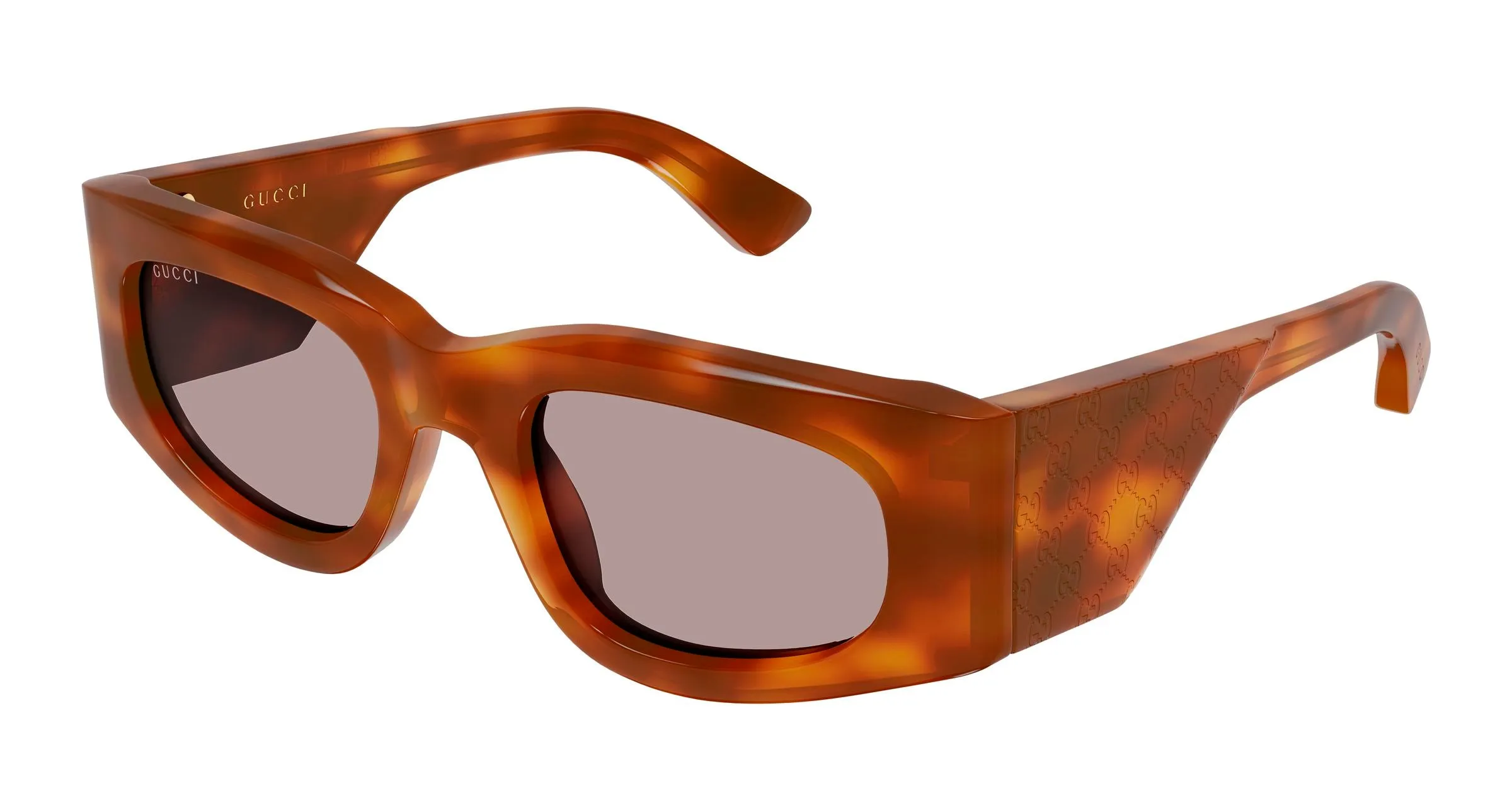 Gucci GG1664S 006 Occhiali da sole Acetato Havana Marrone Squadrata - immagine 1