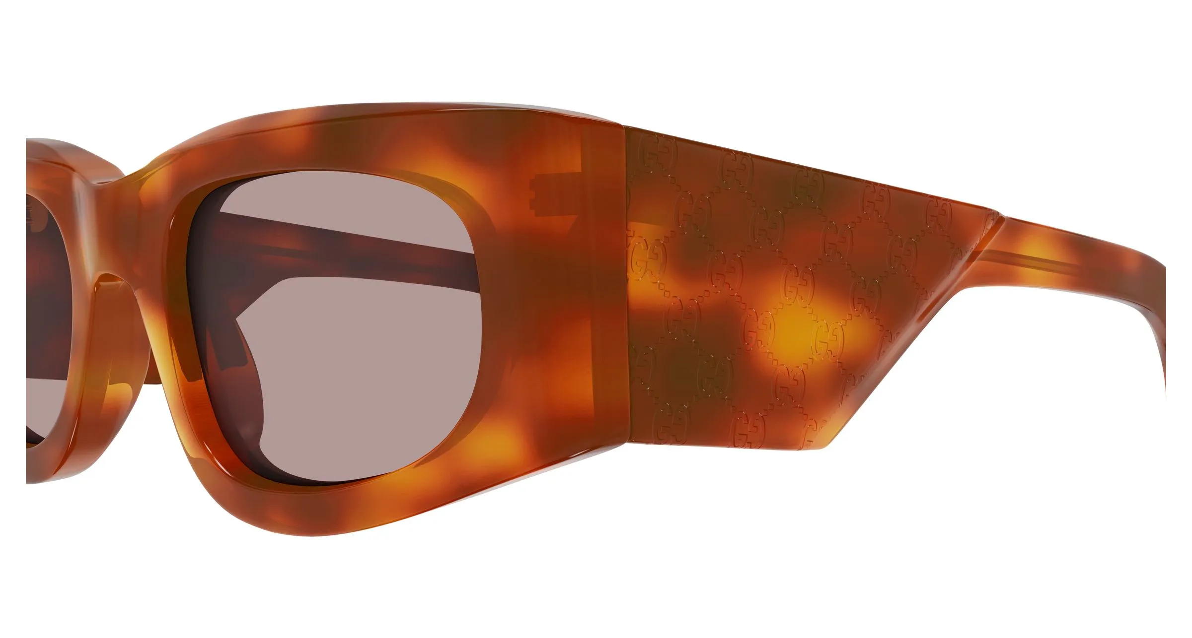 Gucci GG1664S 006 Occhiali da sole Acetato Havana Marrone Squadrata - immagine 3