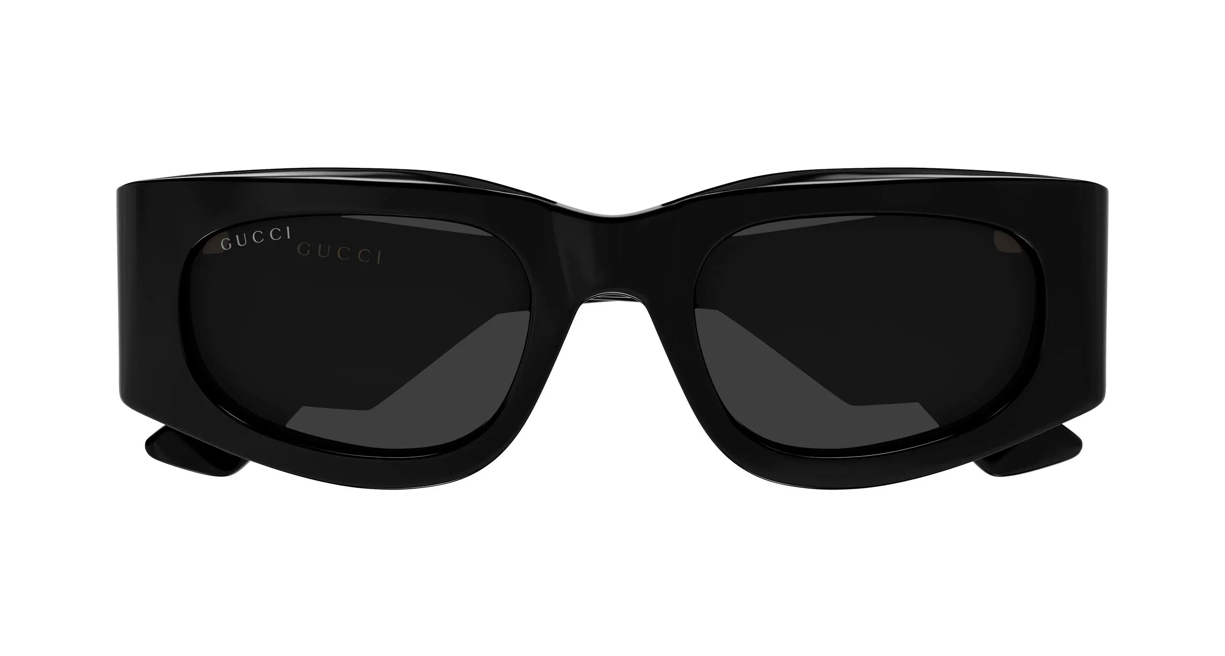 Gucci GG1664S 005 Occhiali da sole Acetato Nero Grigio Squadrata - immagine 2