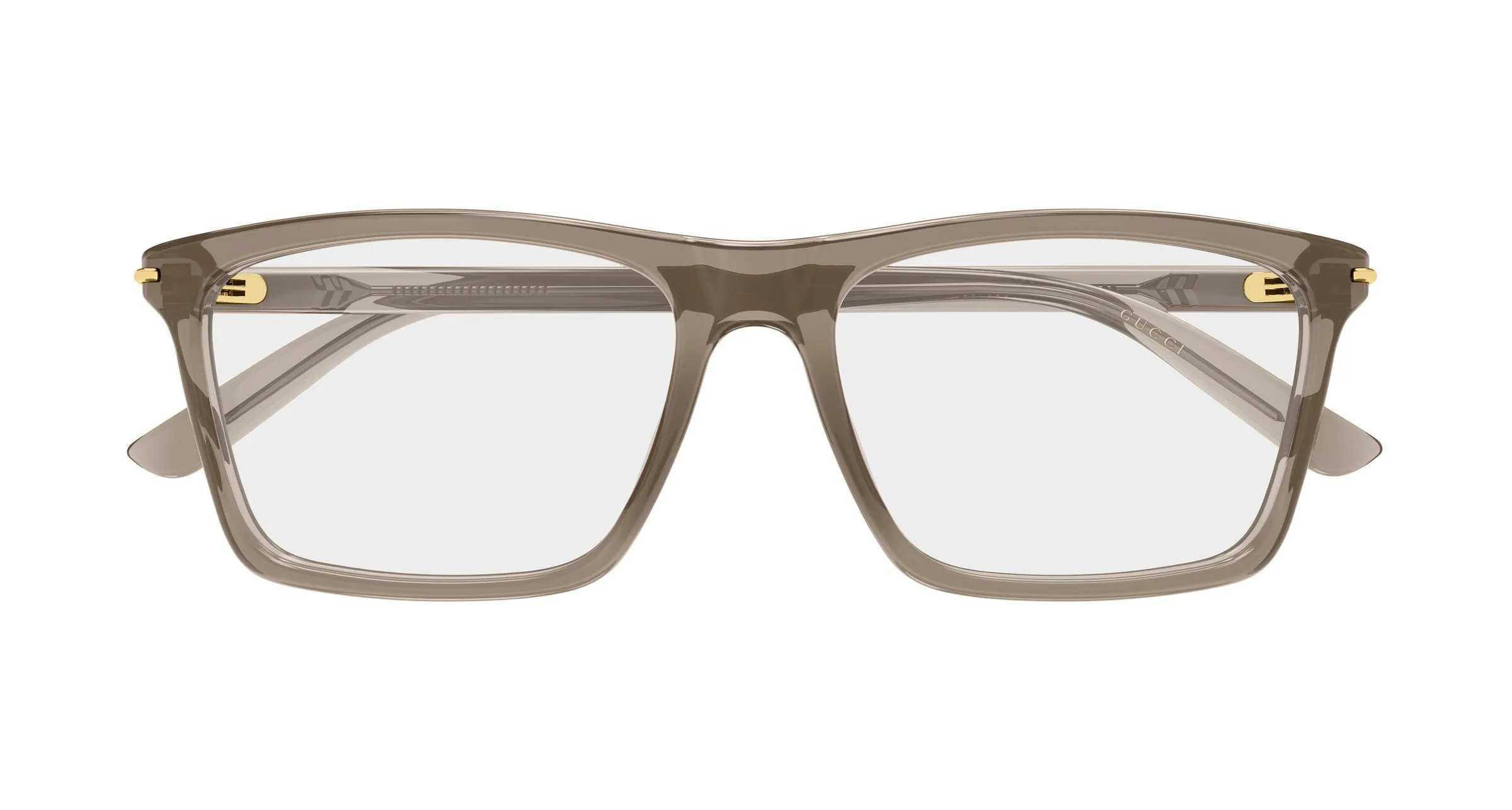 Gucci GG1445O 016 Montature da vista Acetato Marrone Trasparente Squadrata - immagine 2