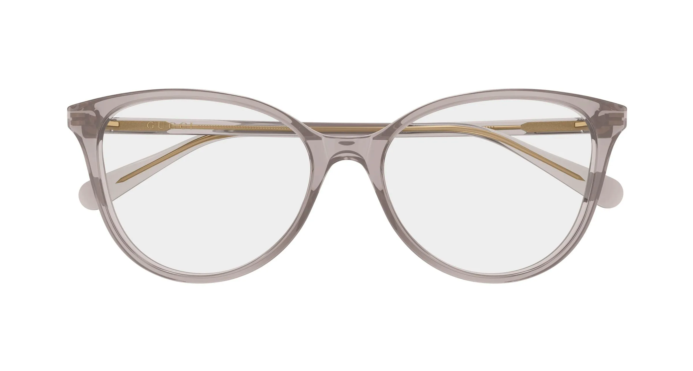 Gucci GG1359O 009 Montature da vista Acetato Grigio Trasparente Cat Eye - immagine 2