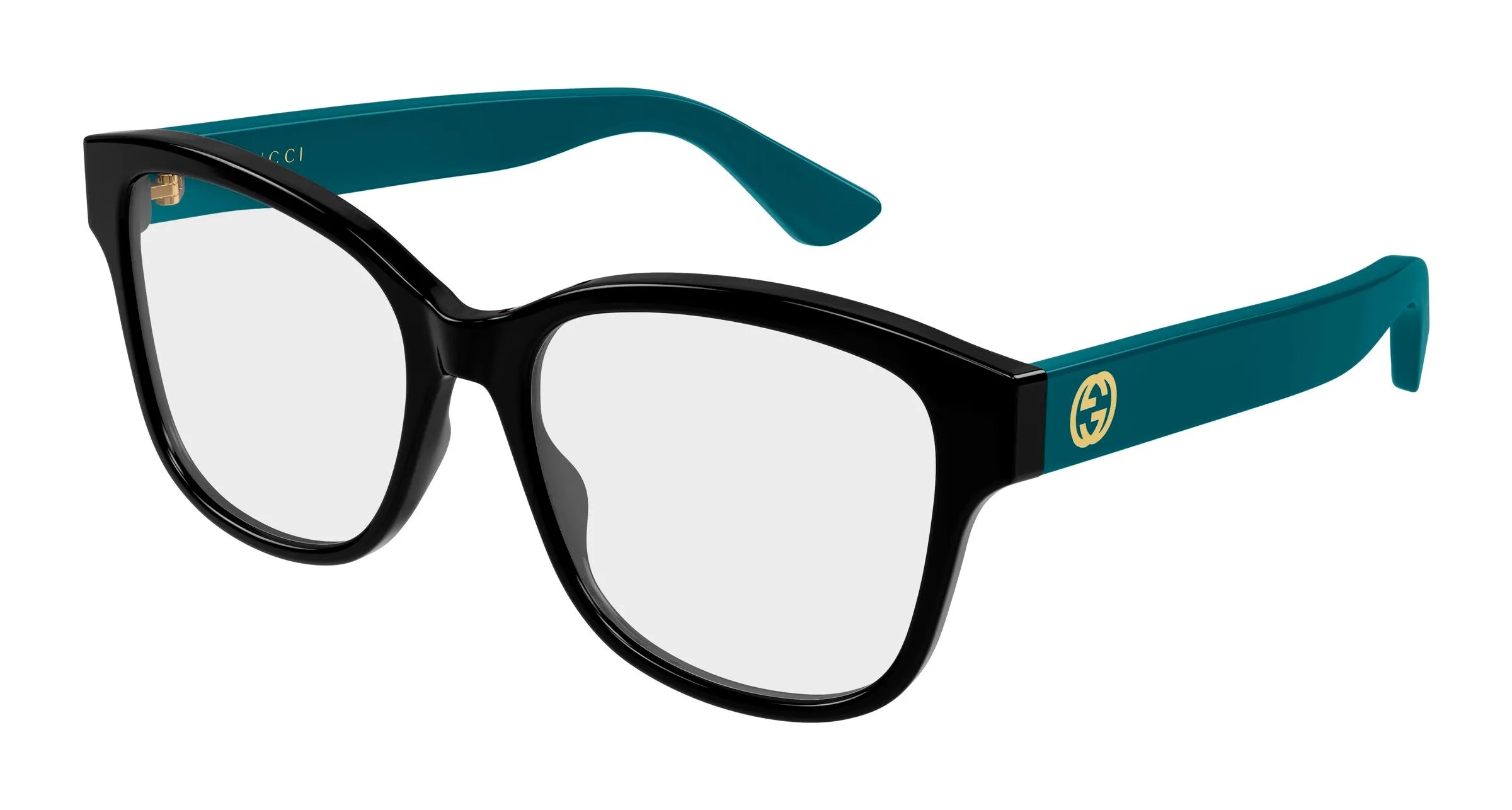 Gucci GG1340O 011 Montature da vista Iniettato Nero Trasparente Squadrata - immagine 1