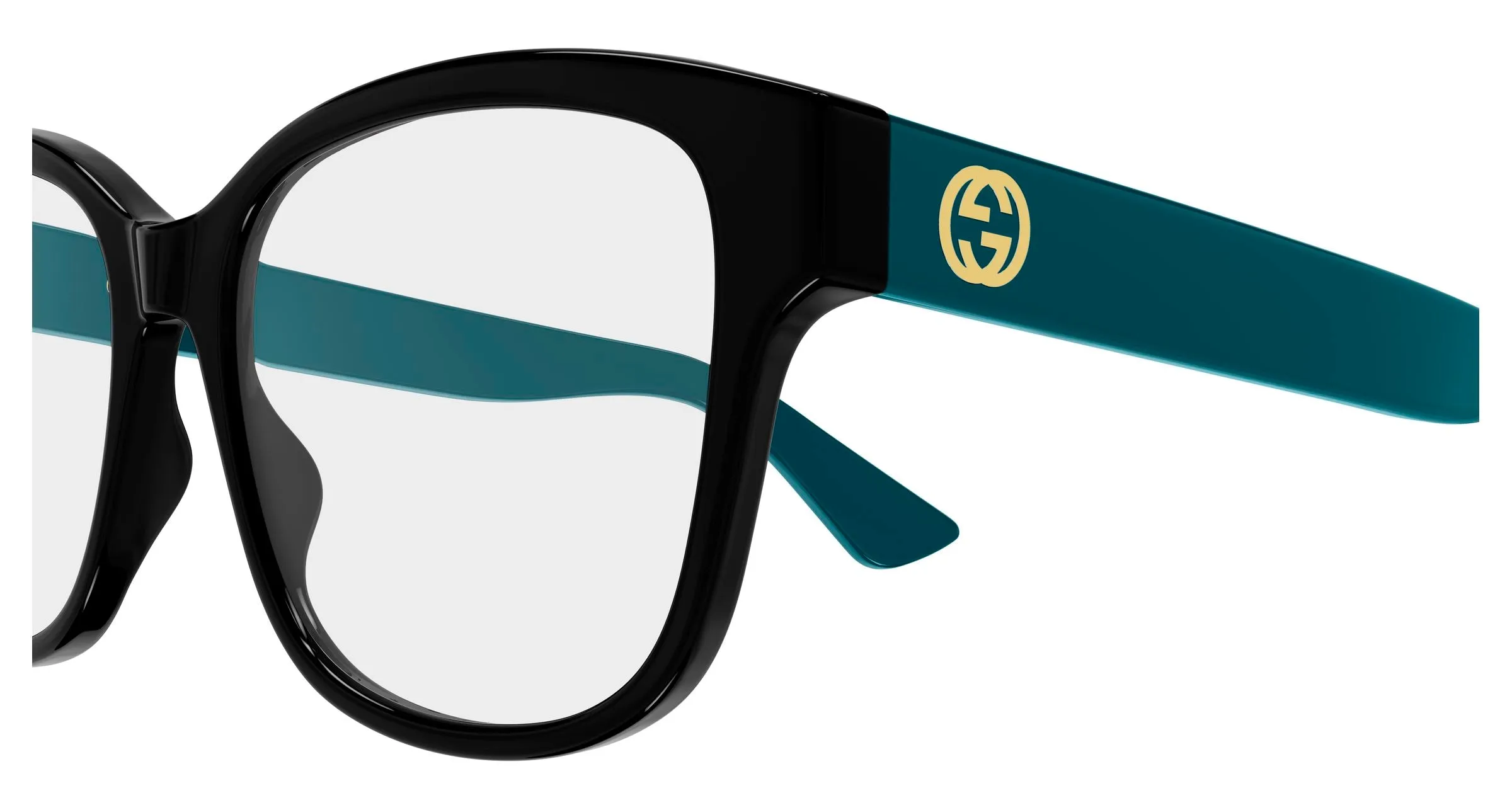 Gucci GG1340O 011 Montature da vista Iniettato Nero Trasparente Squadrata - immagine 3