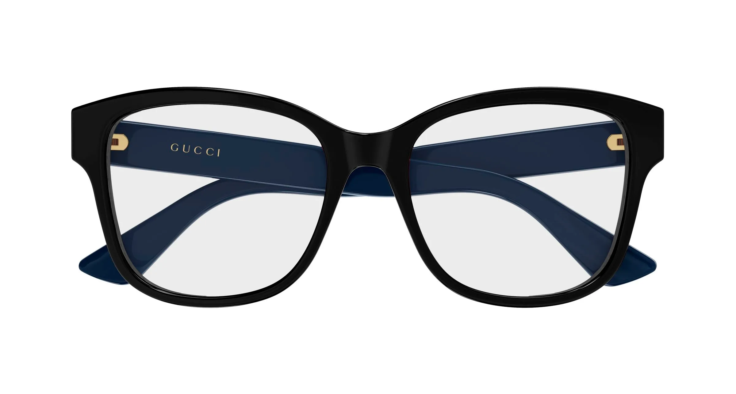 Gucci GG1340O 010 Montature da vista Iniettato Nero Trasparente Squadrata - immagine 2