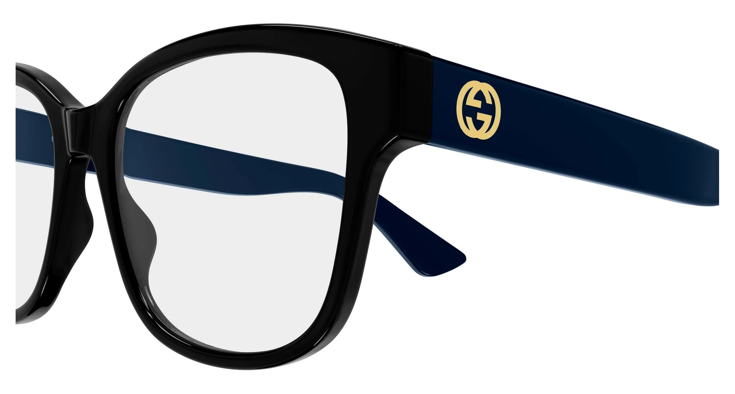 Gucci GG1340O 010 Montature da vista Iniettato Nero Trasparente Squadrata - immagine 3