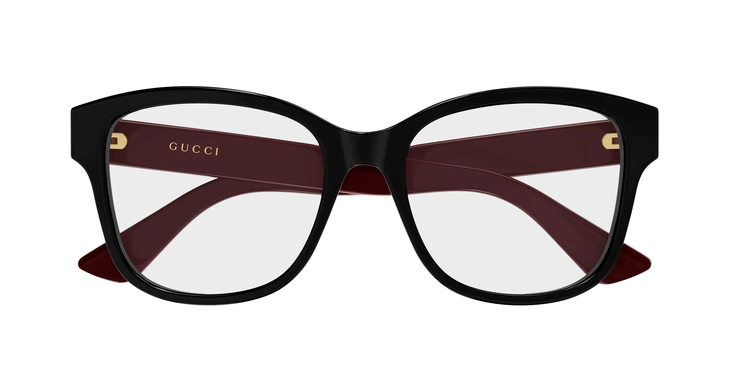 Gucci GG1340O 009 Montature da vista Iniettato Nero Trasparente Squadrata - immagine 2