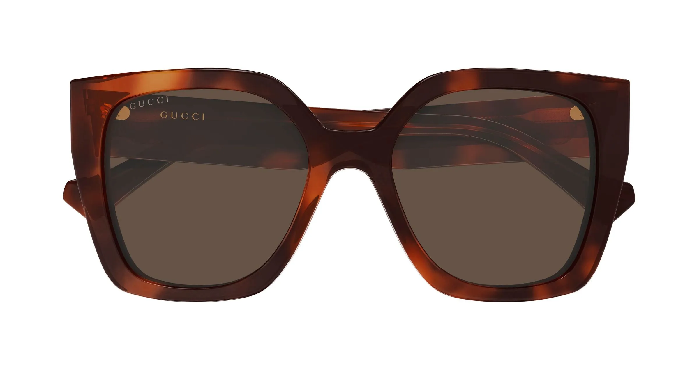 Gucci GG1300S 005 Occhiali da sole Acetato Havana Marrone Farfalla - immagine 2