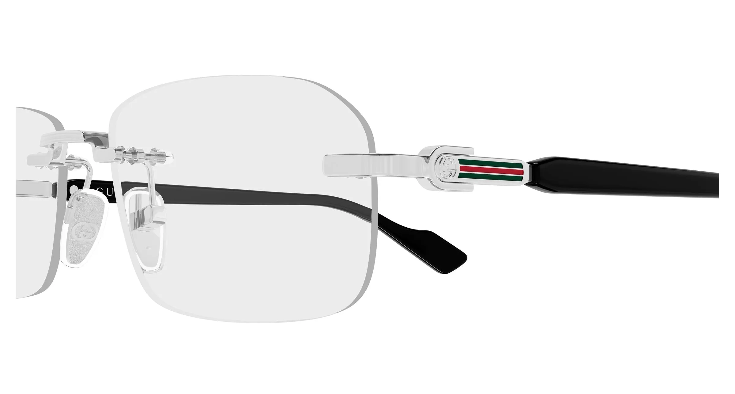 Gucci GG1221O 008 Montature da vista Metallo Argento Trasparente Squadrata - immagine 3