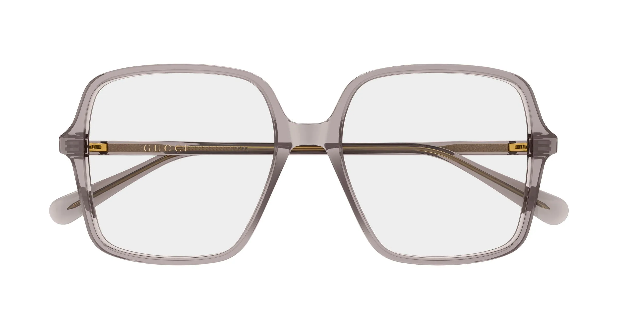 Gucci GG1003O 012 Montature da vista Acetato Grigio Trasparente Squadrata - immagine 2
