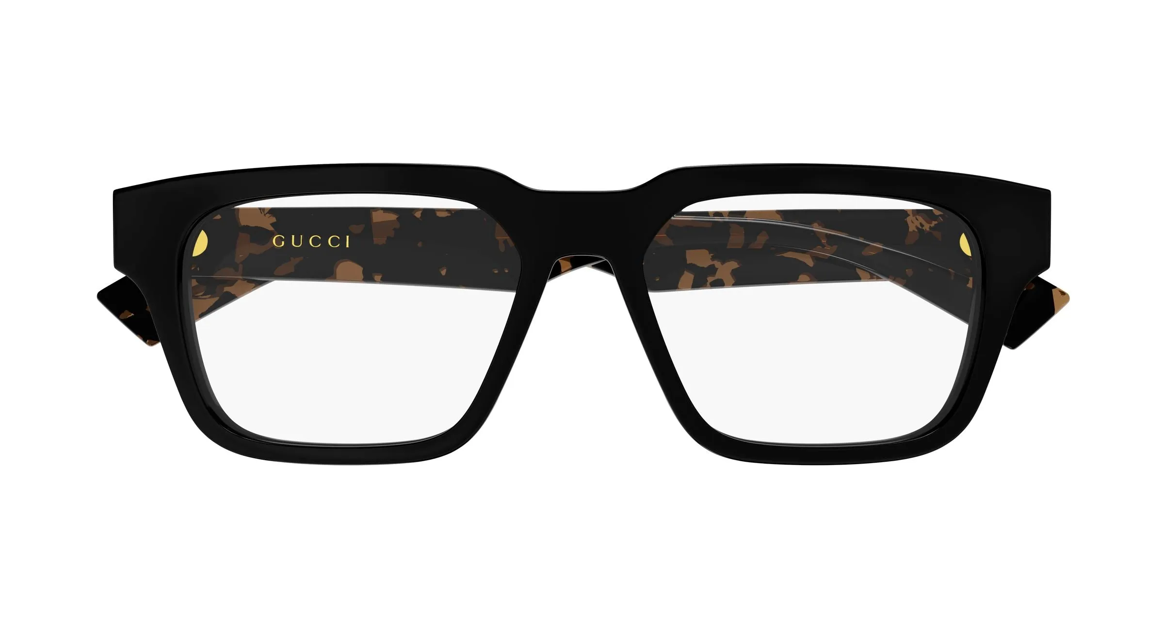 Gucci GG0963O 010 Montature da vista Acetato Nero Trasparente Squadrata - immagine 2