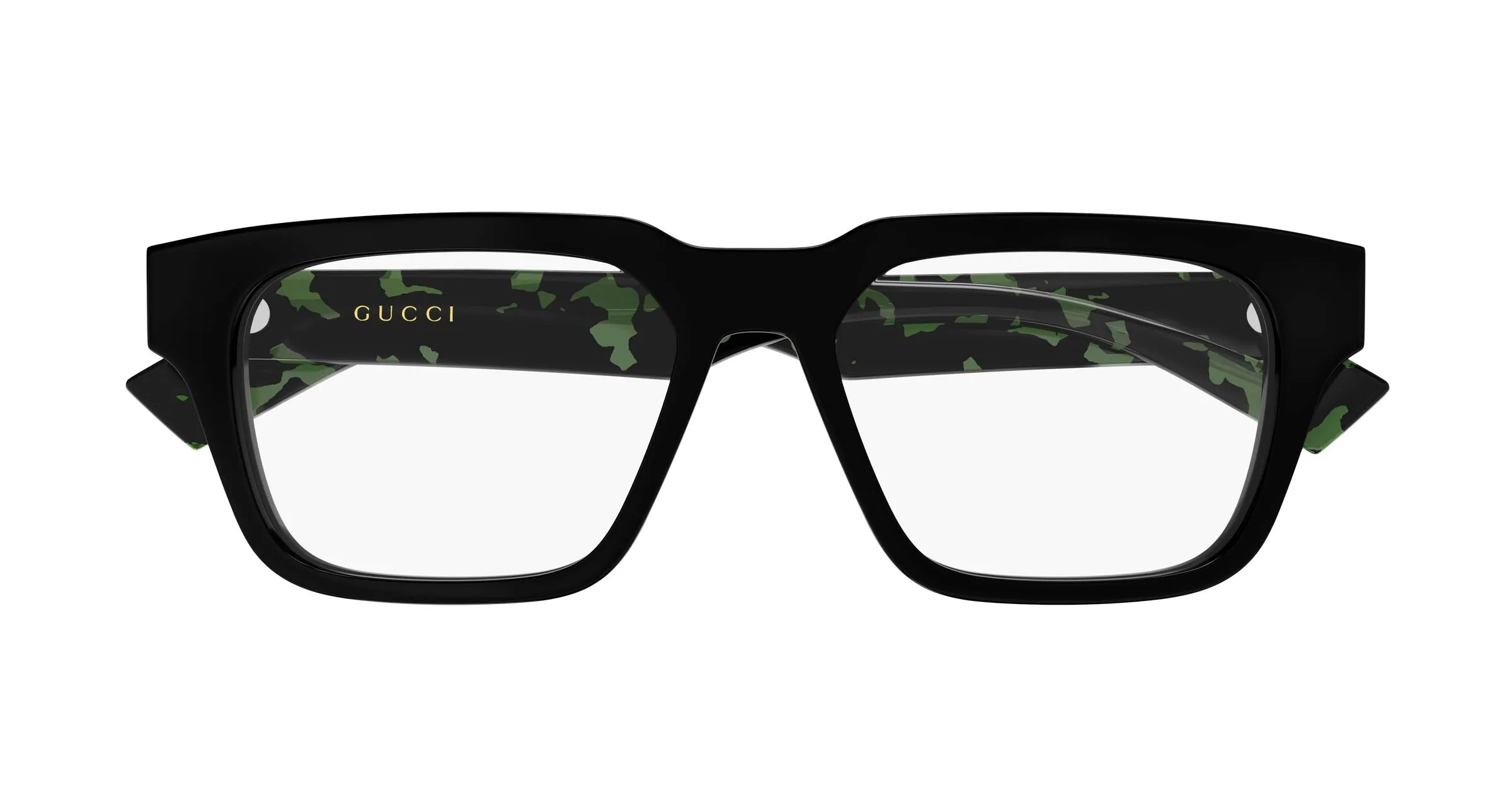 Gucci GG0963O 009 Montature da vista Acetato Nero Trasparente Squadrata - immagine 2