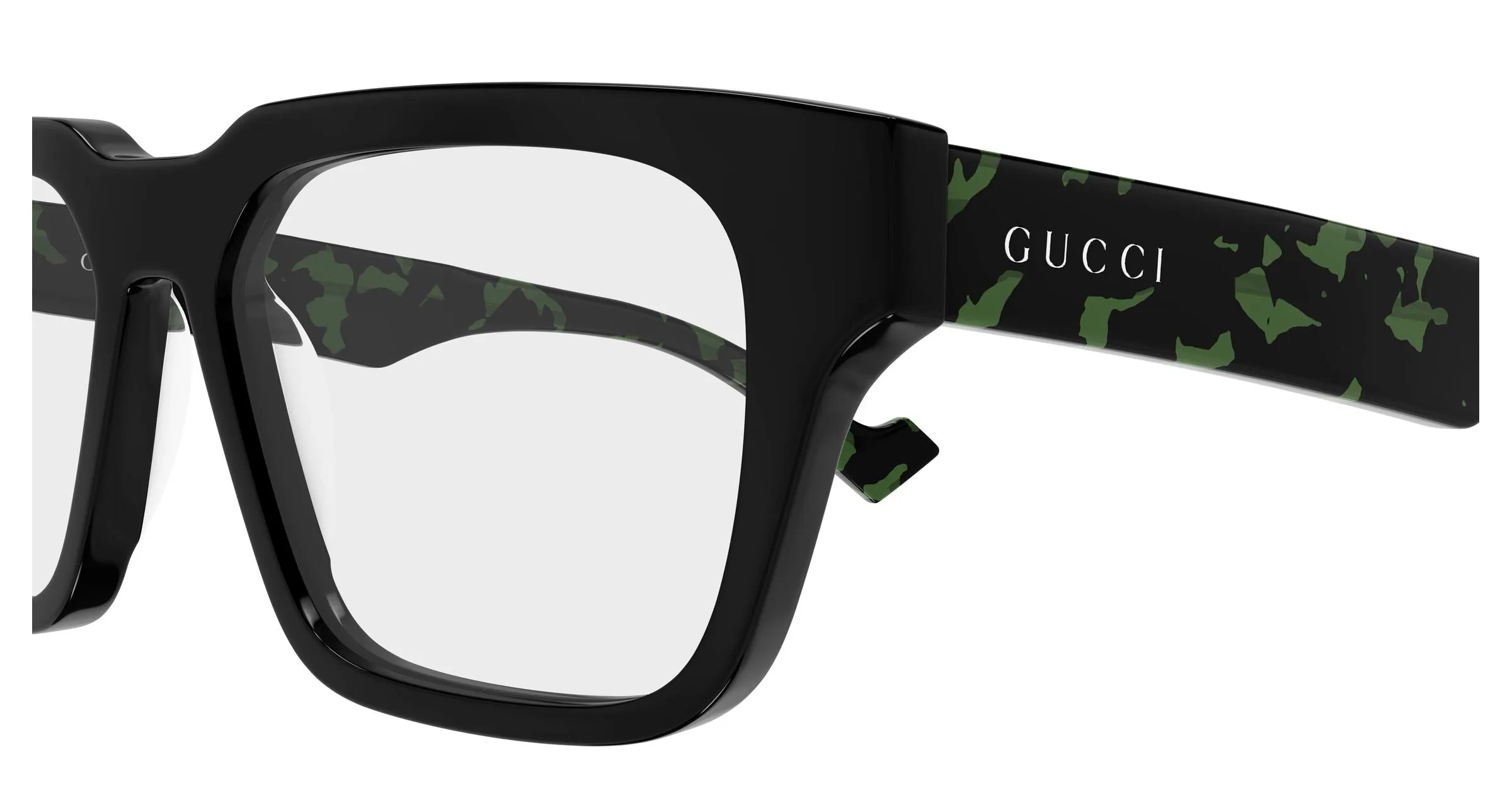 Gucci GG0963O 009 Montature da vista Acetato Nero Trasparente Squadrata - immagine 3