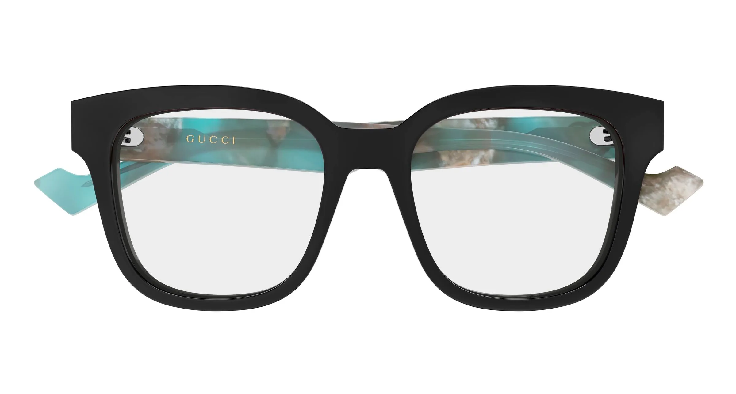 Gucci GG0958O 017 Montature da vista Acetato Nero Trasparente Squadrata - immagine 2