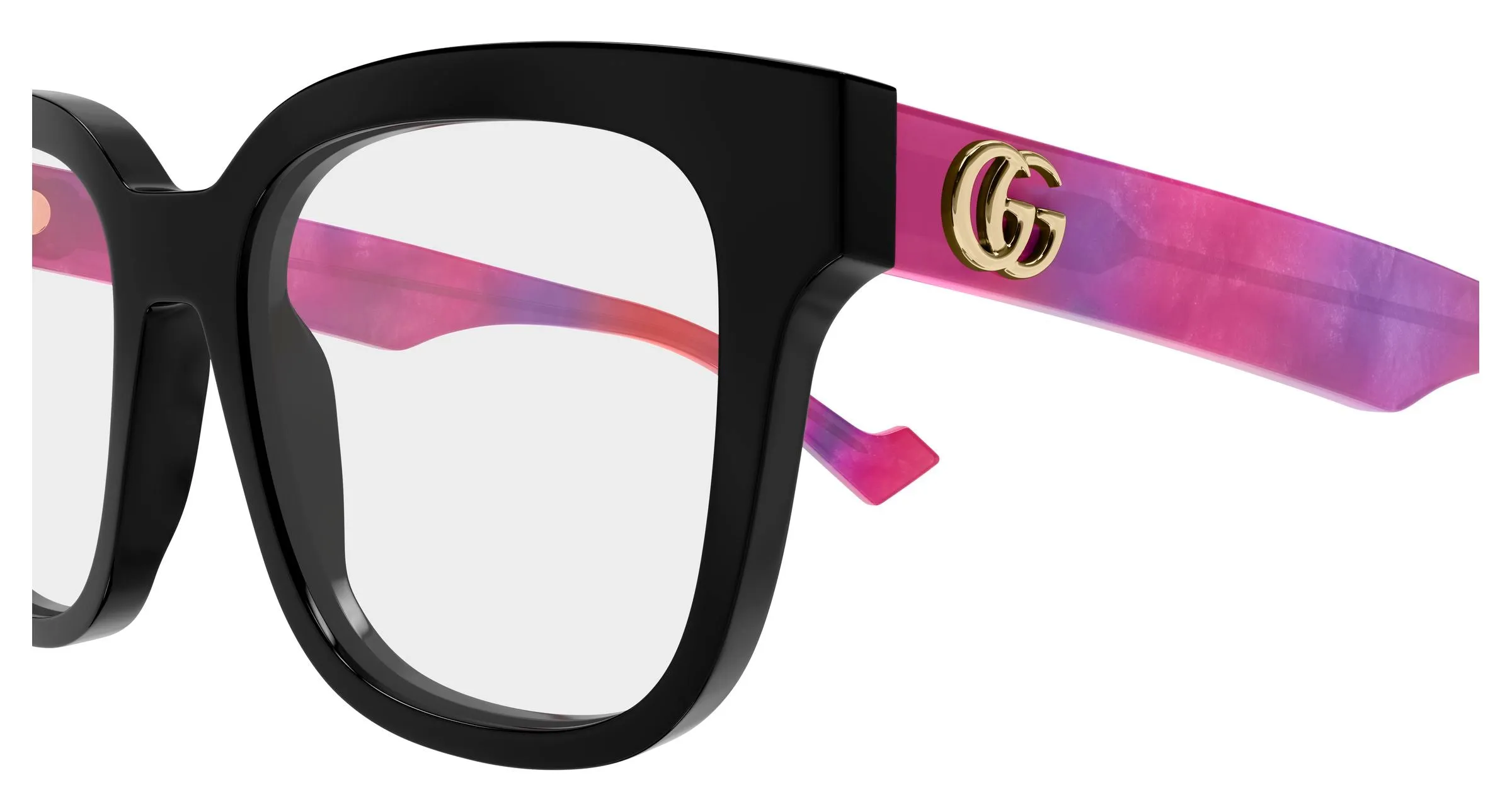 Gucci GG0958O 016 Montature da vista Acetato Nero Trasparente Squadrata - immagine 3