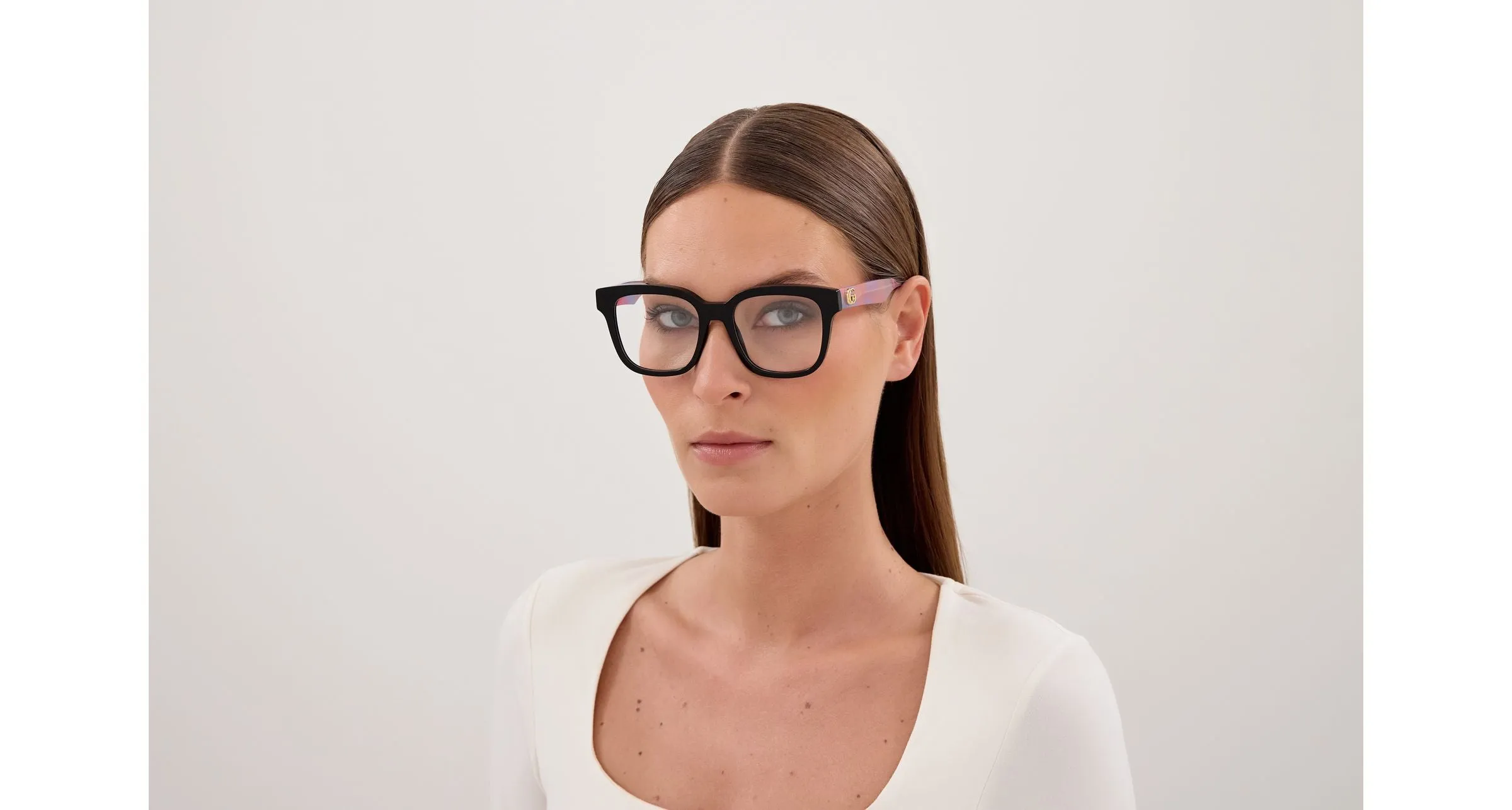 Gucci GG0958O 016 Montature da vista Acetato Nero Trasparente Squadrata - immagine 4