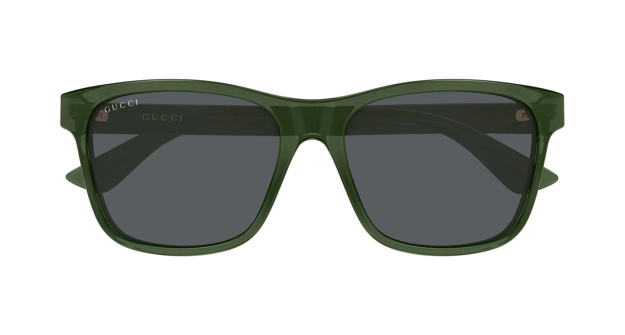 Gucci GG0746S 007 Occhiali da sole Iniettato Verde Grigio Squadrata - immagine 2