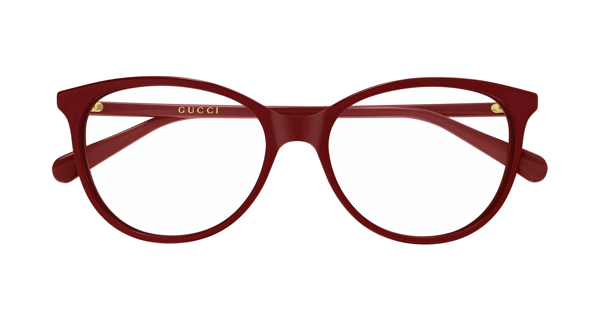 Gucci GG0550O 026 Montature da vista Acetato Bordeaux Trasparente Cat Eye - immagine 2