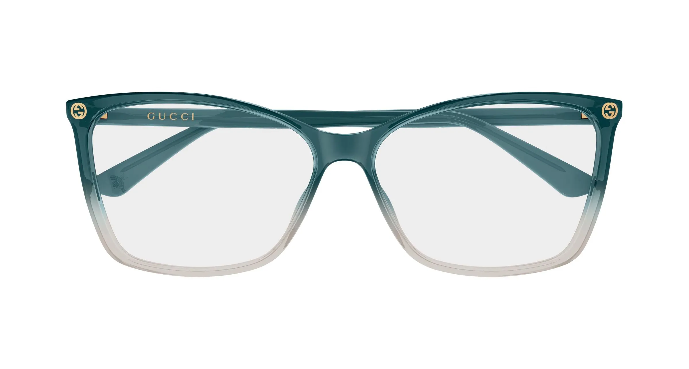 Gucci GG0025O 026 Montature da vista Acetato Grigio Trasparente Cat Eye - immagine 2