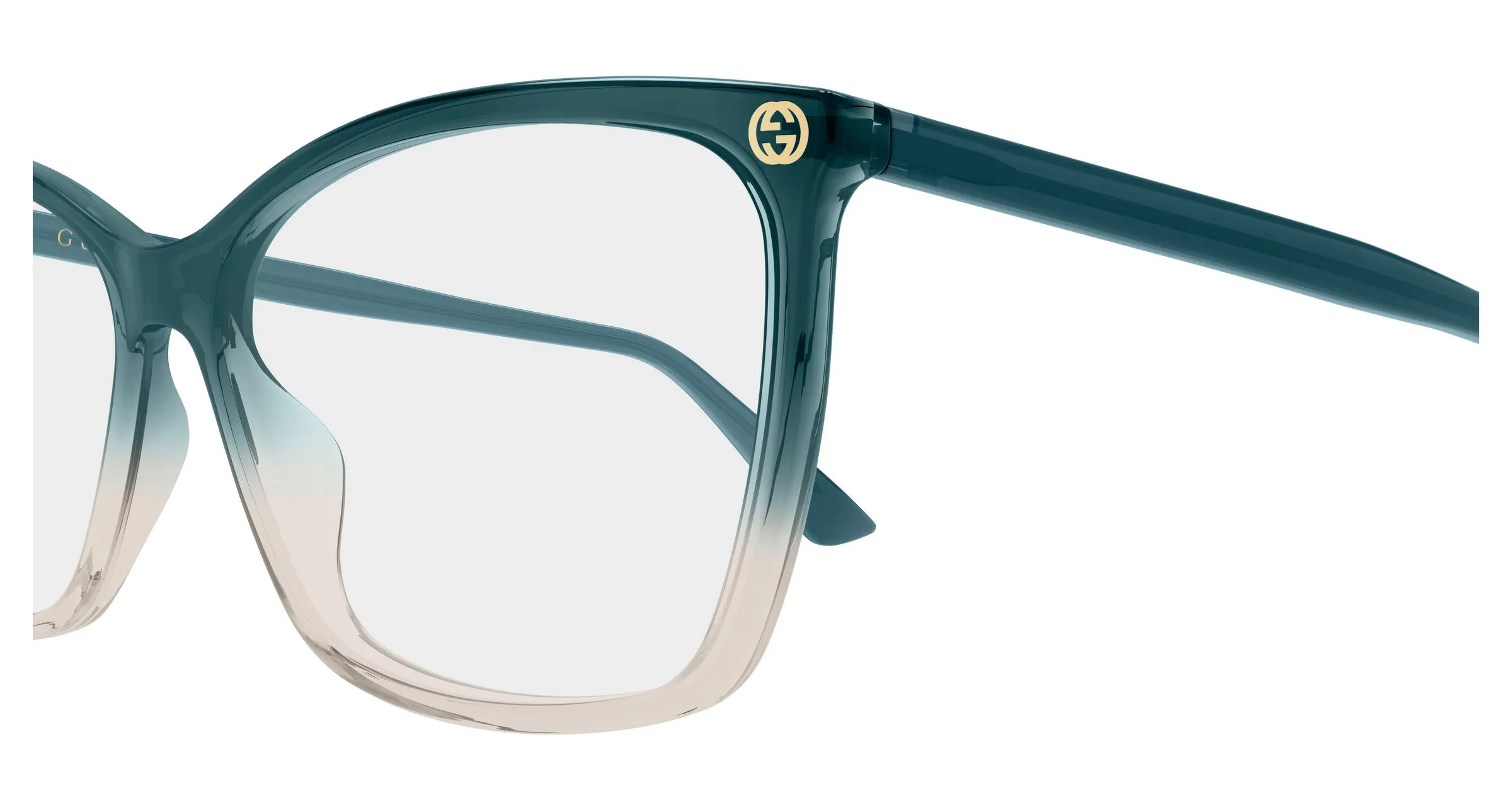 Gucci GG0025O 026 Montature da vista Acetato Grigio Trasparente Cat Eye - immagine 3