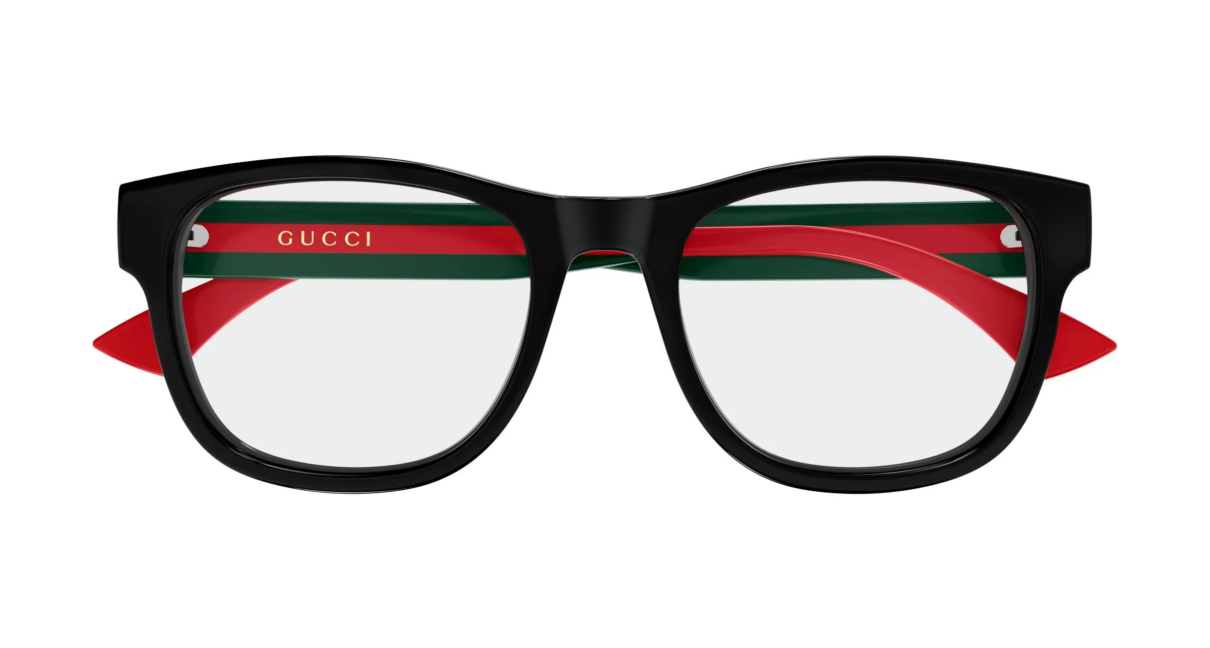 Gucci GG0004ONN 007 Montature da vista Acetato Nero Trasparente Squadrata - immagine 2