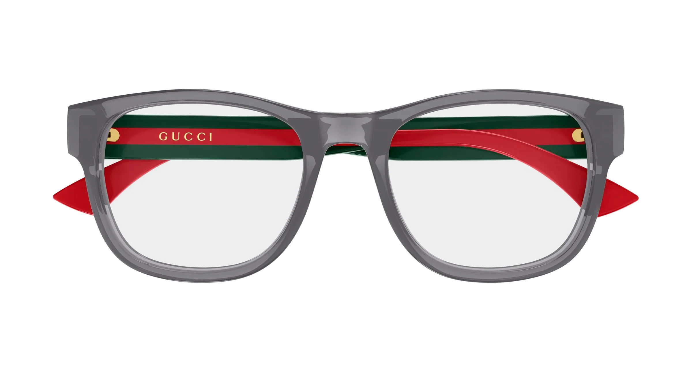Gucci GG0004ONN 006 Montature da vista Acetato Grigio Trasparente Squadrata - immagine 2