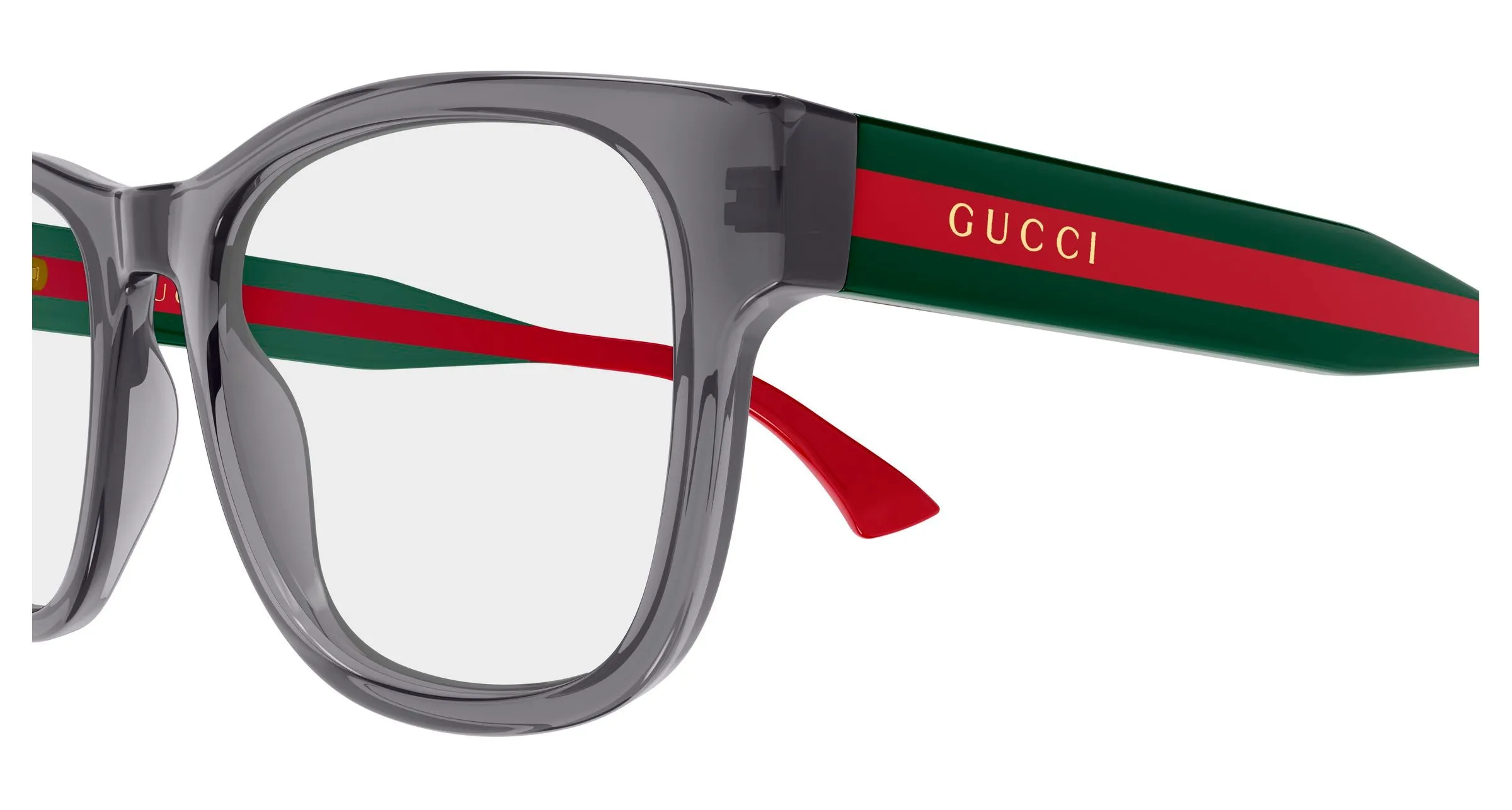 Gucci GG0004ONN 006 Montature da vista Acetato Grigio Trasparente Squadrata - immagine 3