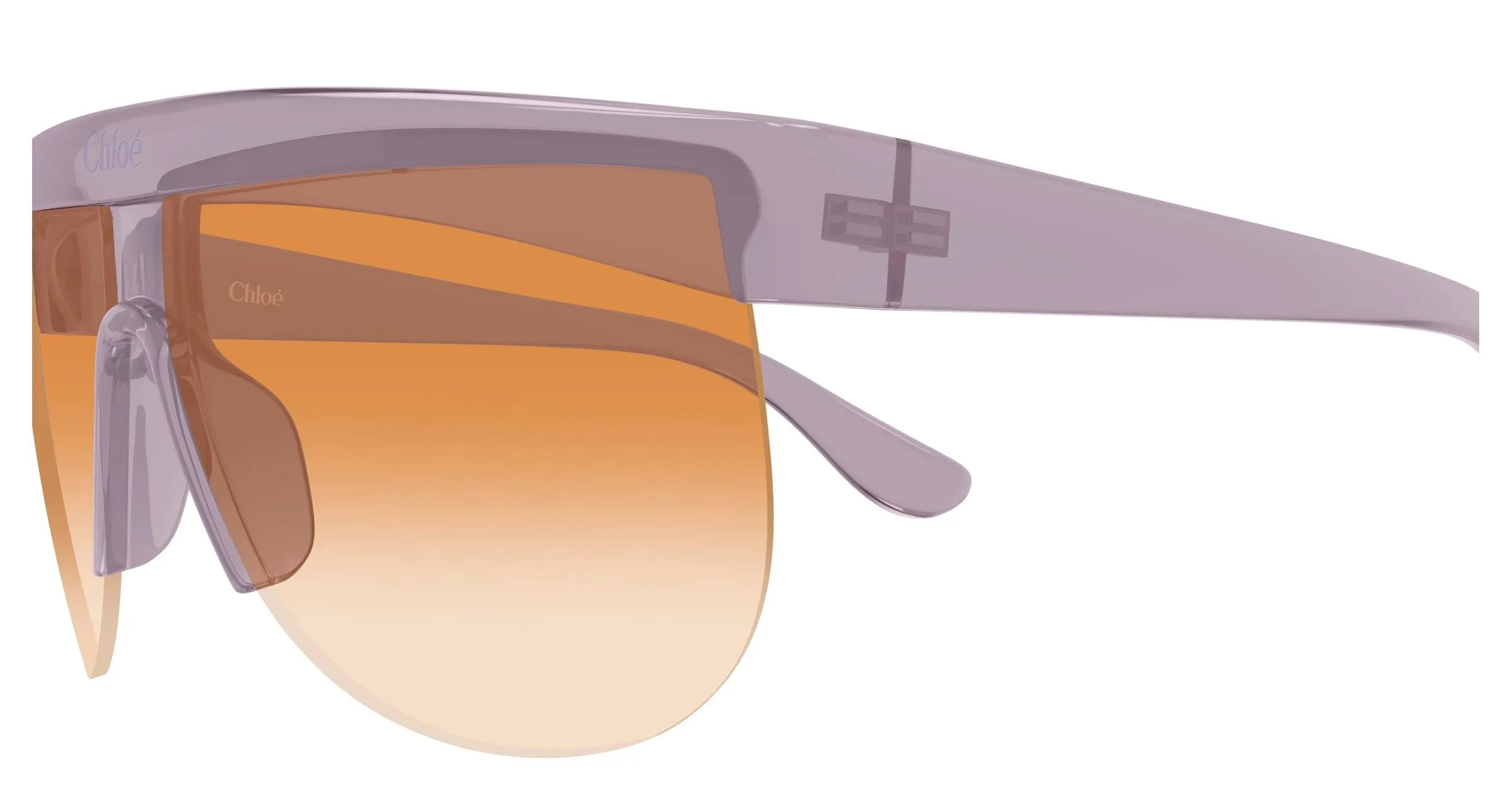 Chloé CH0416S 006 Occhiali da sole Iniettato Rosa Arancione Pilot Sfumato - immagine 3