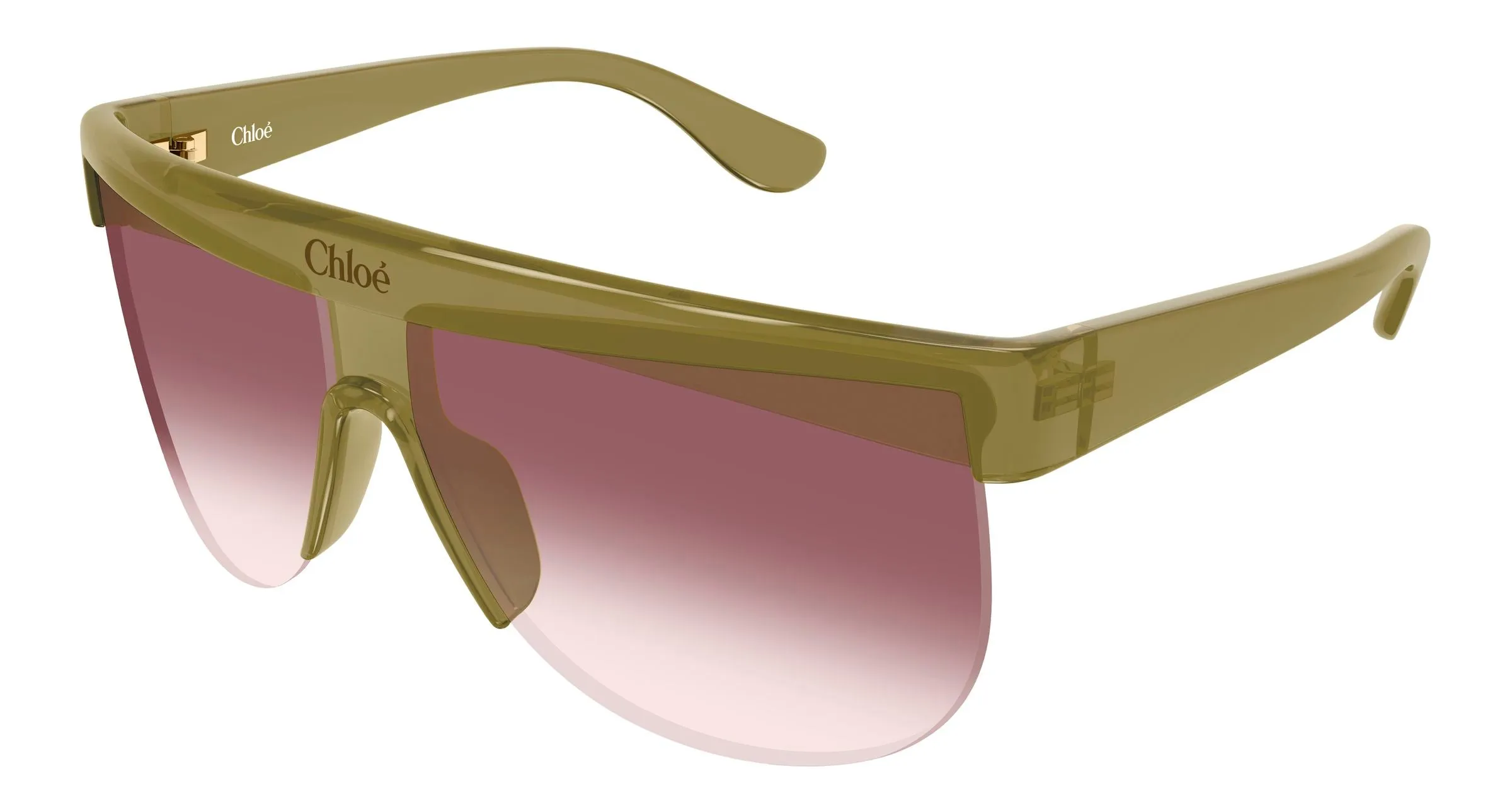 Chloé CH0416S 005 Occhiali da sole Iniettato Verde Rosso Pilot Sfumato - immagine 1
