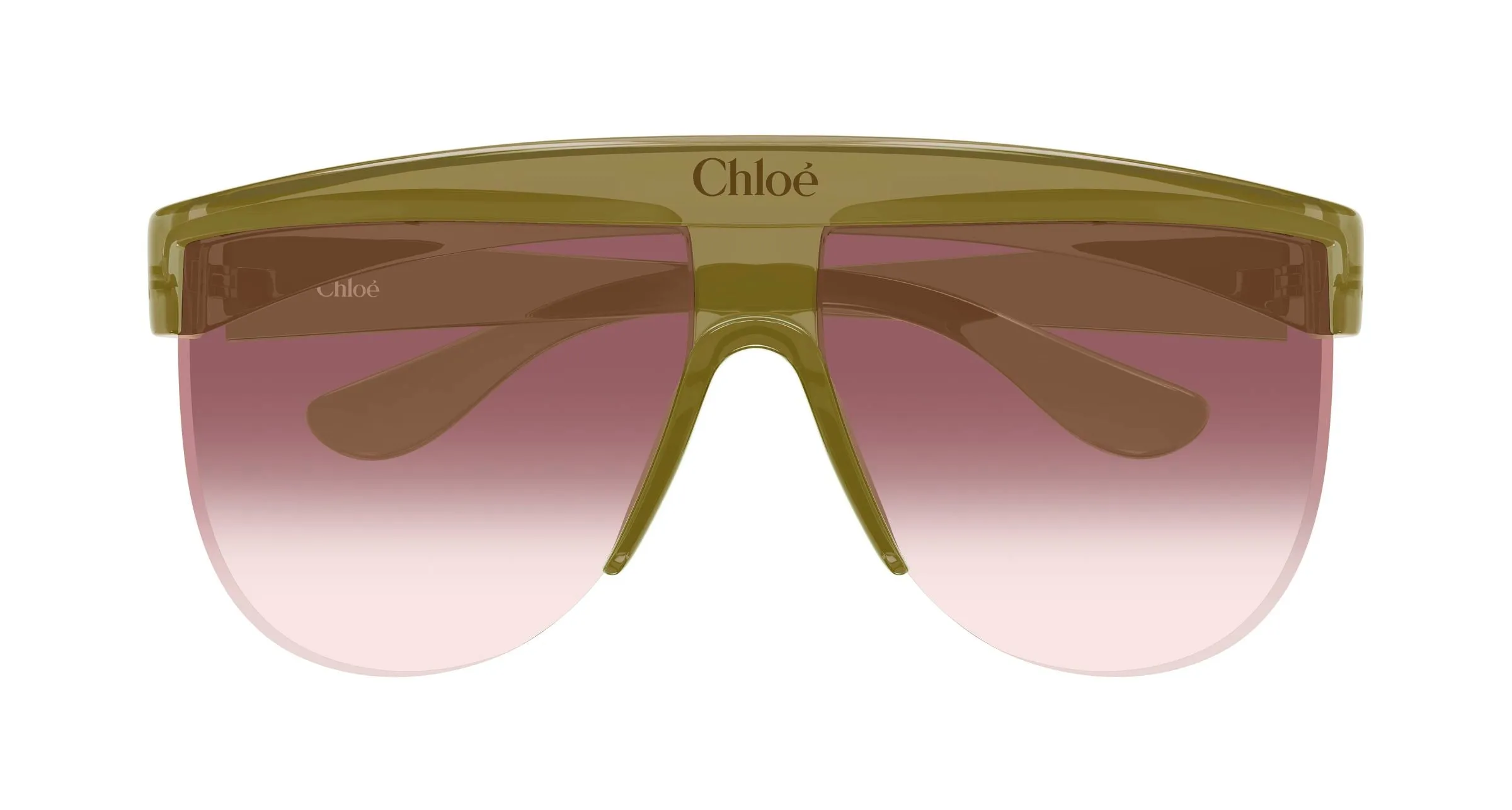 Chloé CH0416S 005 Occhiali da sole Iniettato Verde Rosso Pilot Sfumato - immagine 2